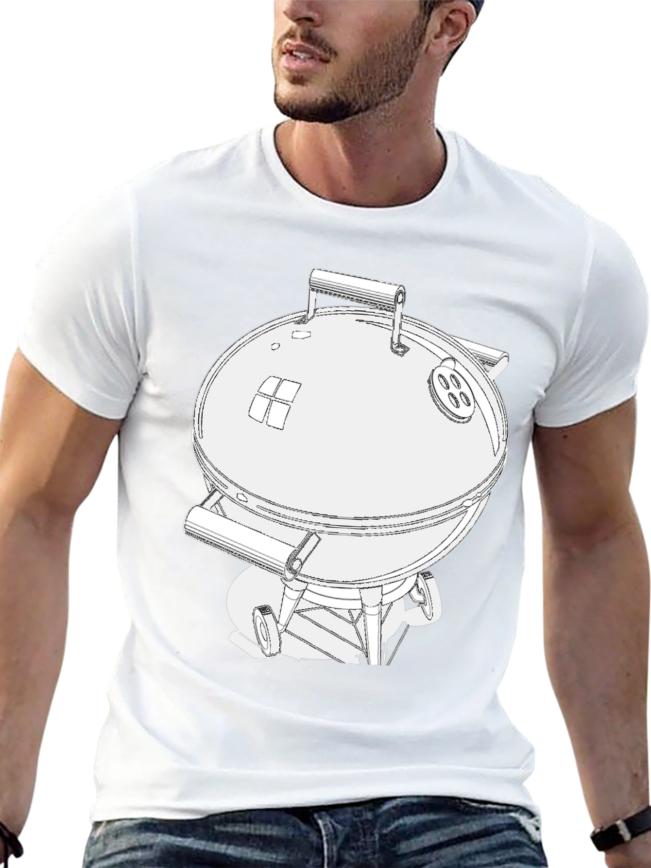 BBQ Grill Graphic Tee - Charcoal Smoker T-Shirt
