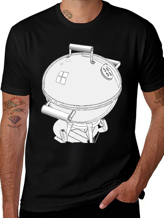 BBQ Grill Graphic Tee - Charcoal Smoker T-Shirt