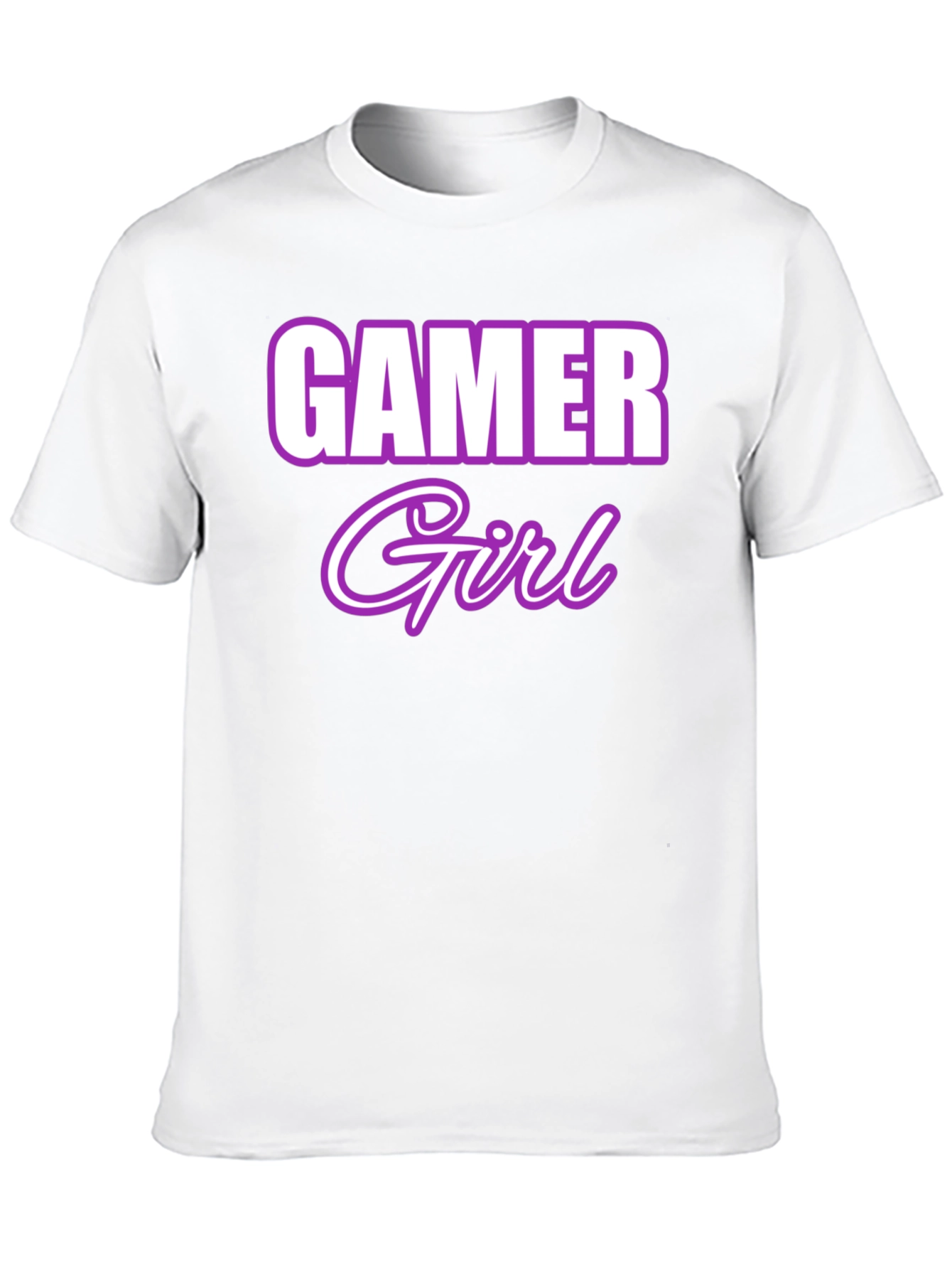 Gamer Girl Graphic Tee - Black Cotton Blend