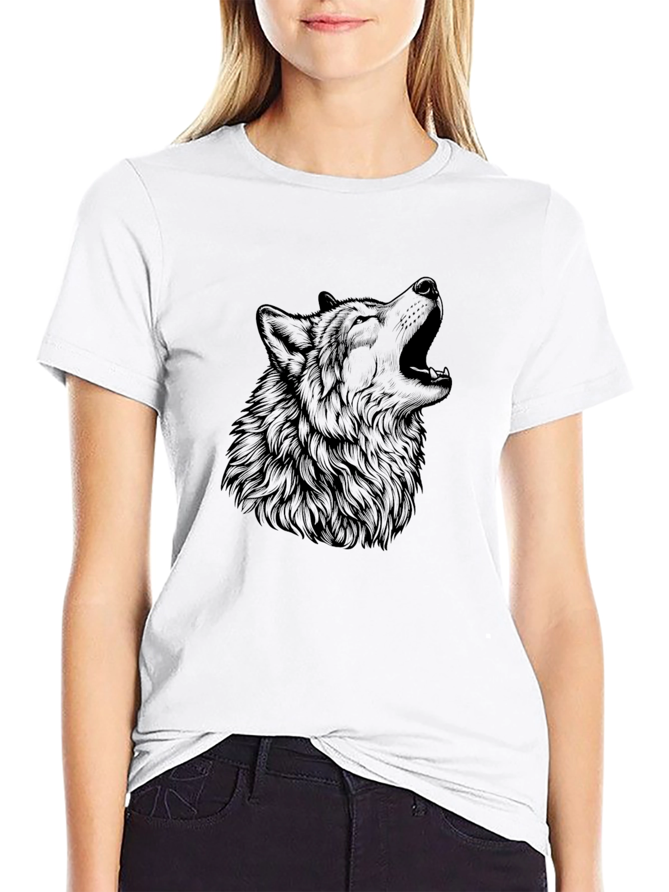 Black Wolf Graphic Tee - Mens Short Sleeve