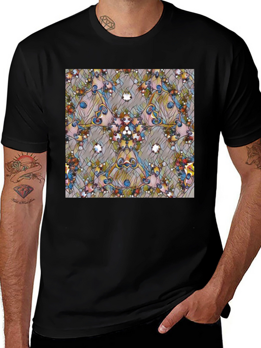 Kaleidoscope Art Black T-Shirt
