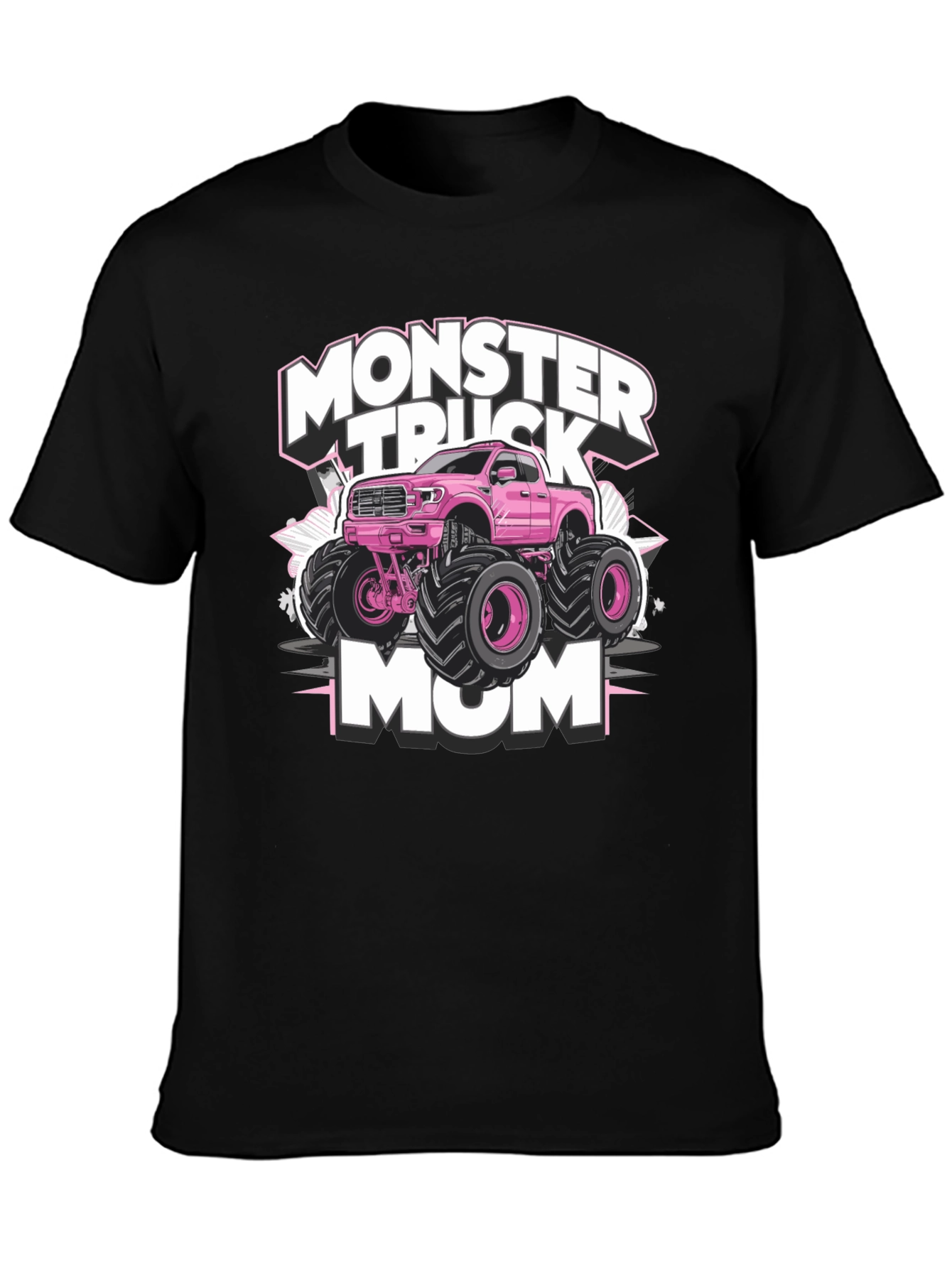 Monster Truck Mom Graphic T-Shirt - Black Cotton Tee