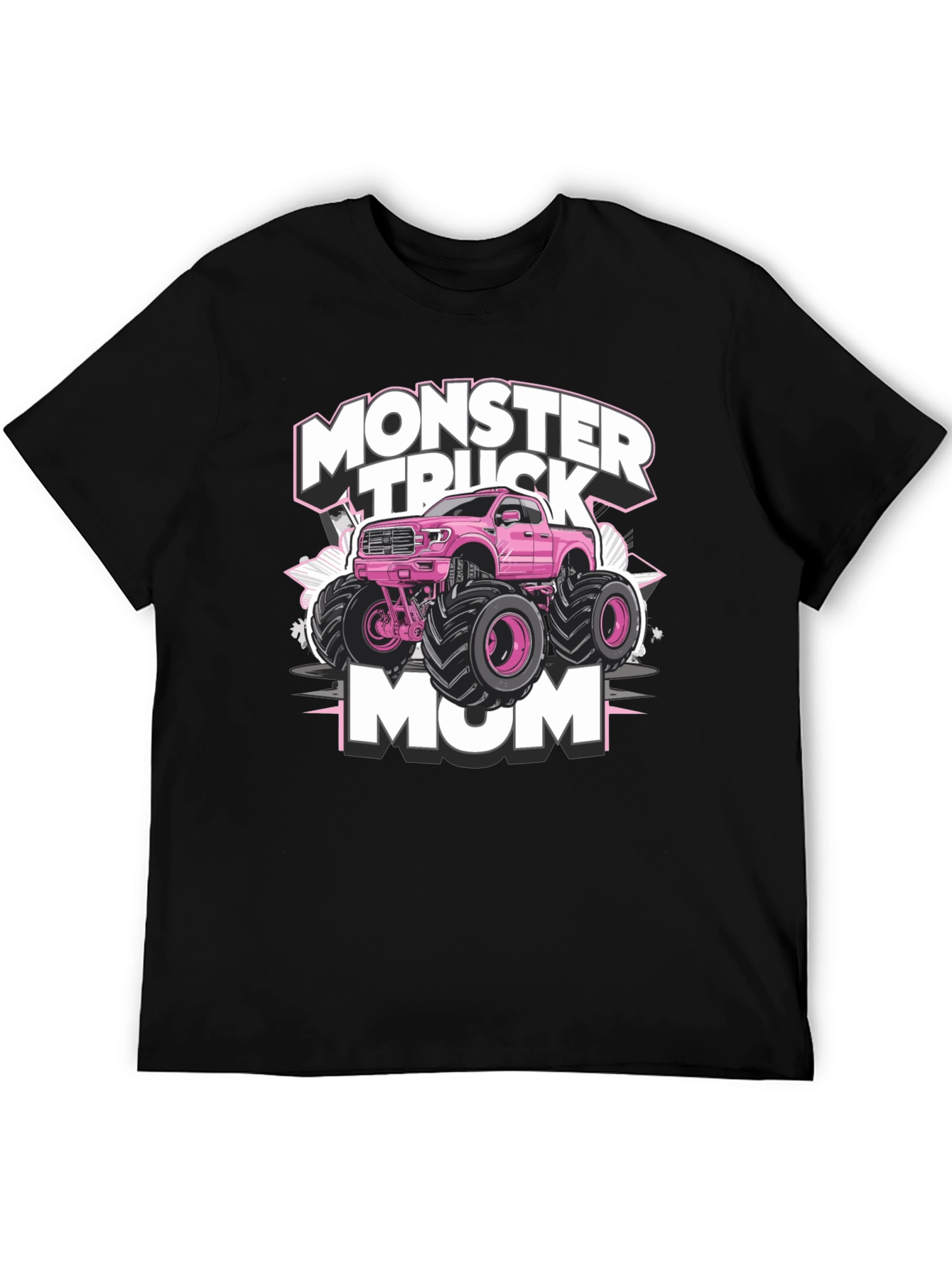 Monster Truck Mom Graphic T-Shirt - Black Cotton Tee