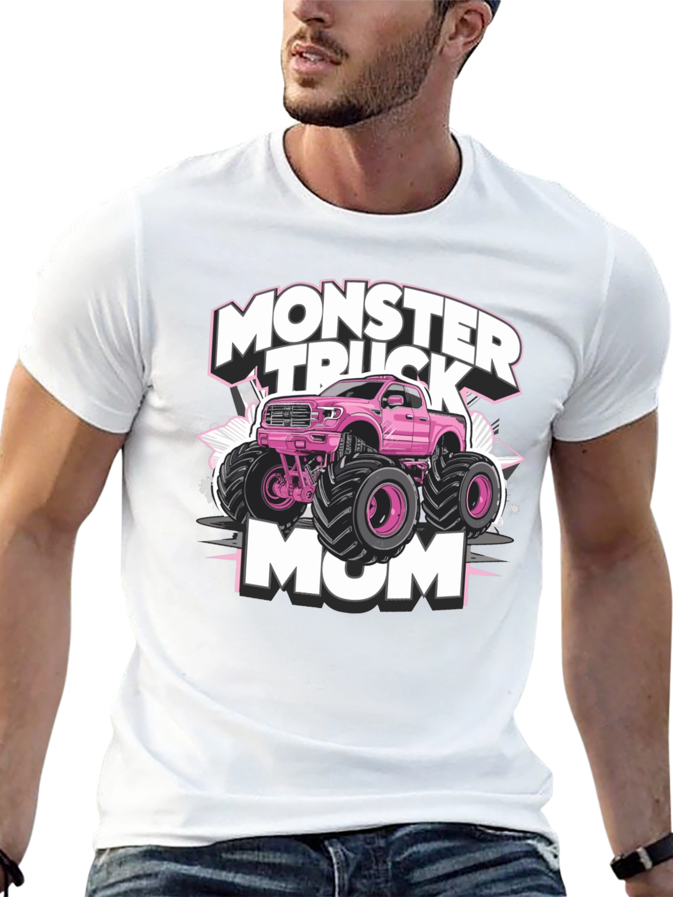 Monster Truck Mom Graphic T-Shirt - Black Cotton Tee
