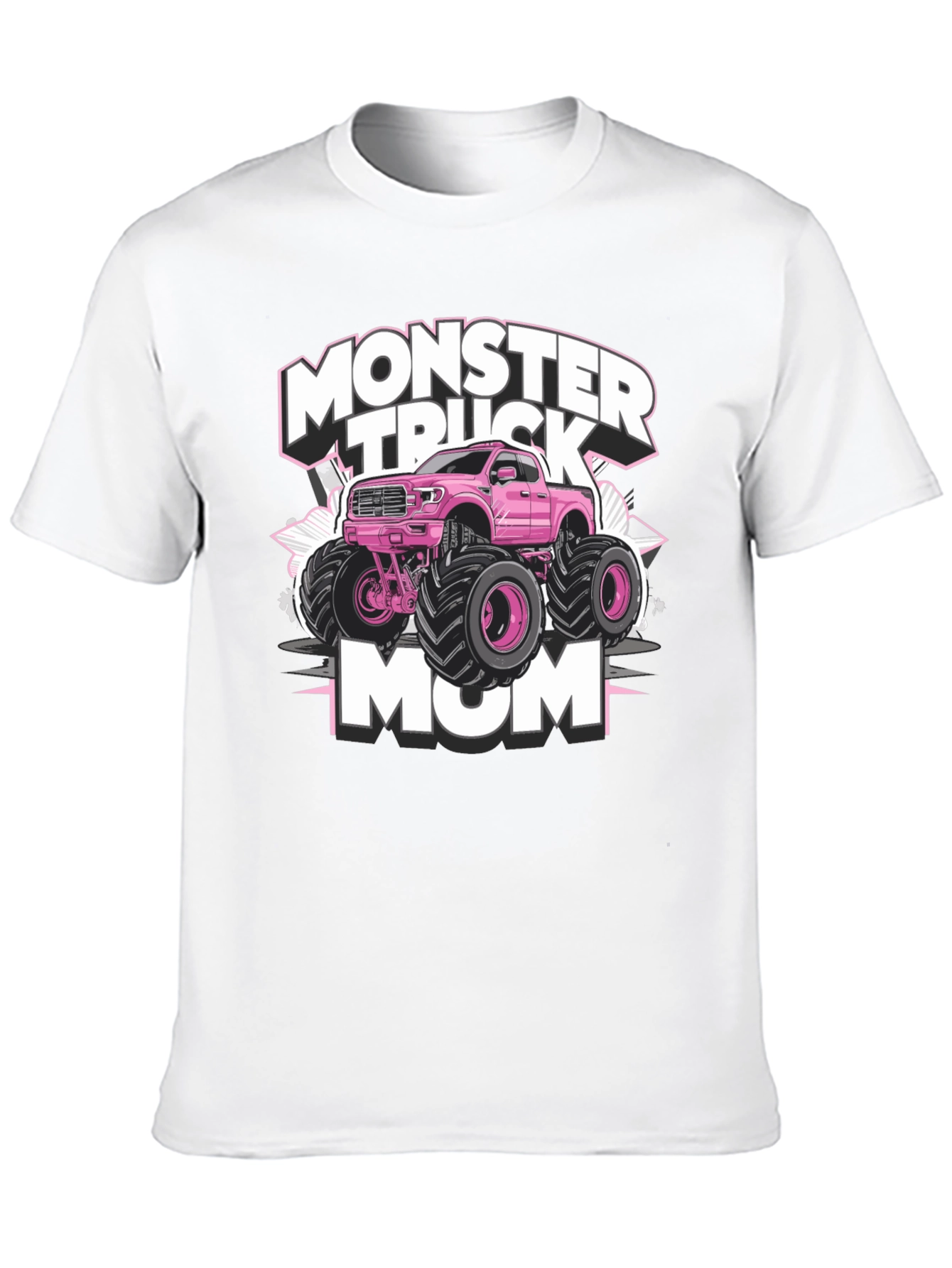 Monster Truck Mom Graphic T-Shirt - Black Cotton Tee