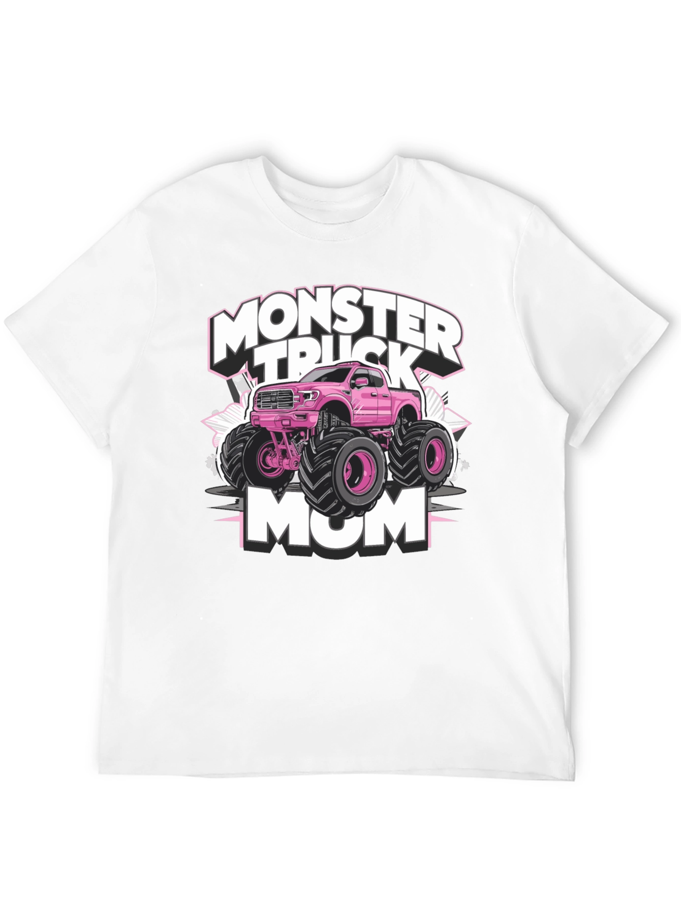 Monster Truck Mom Graphic T-Shirt - Black Cotton Tee