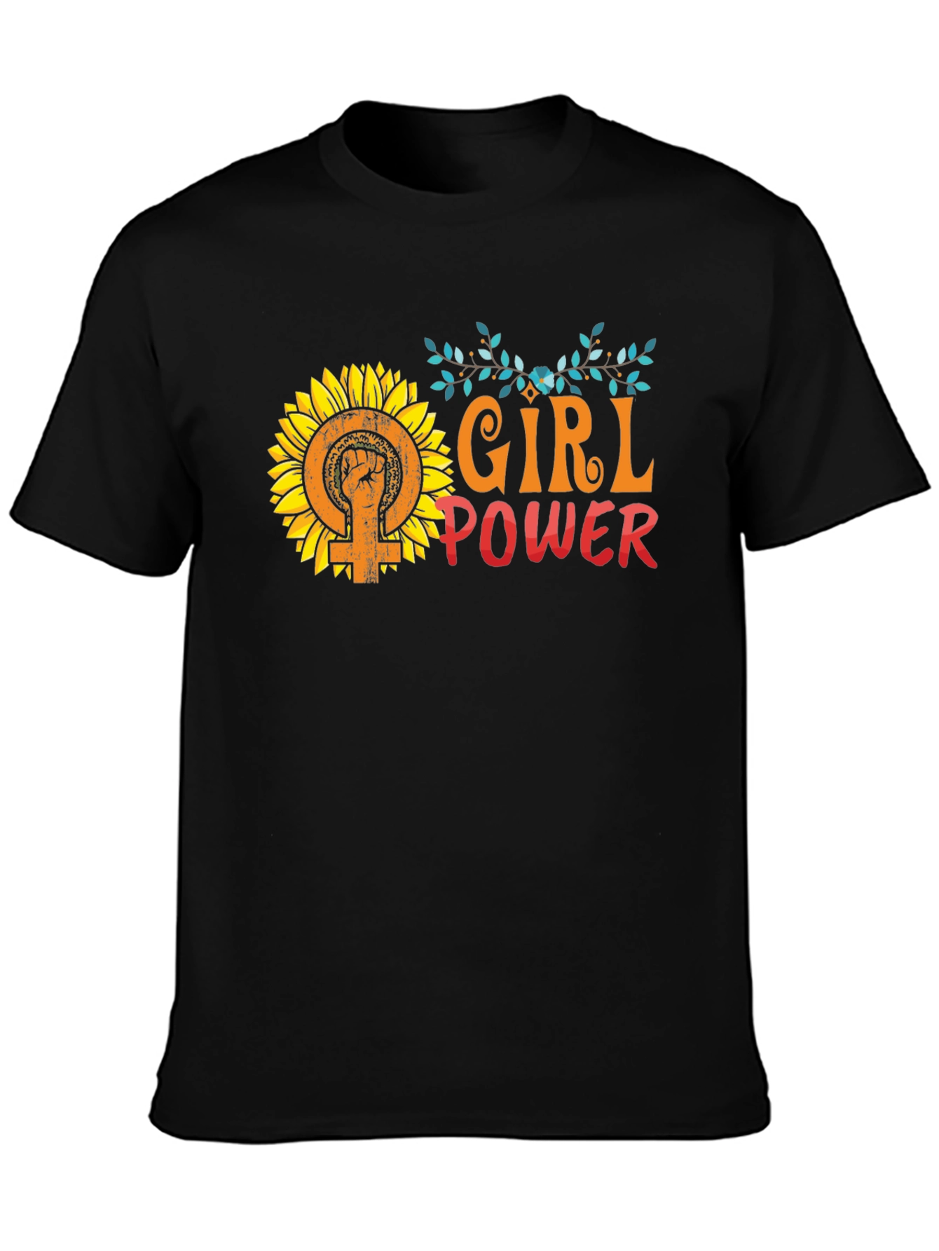 Girl Power Sunflower Graphic Tee