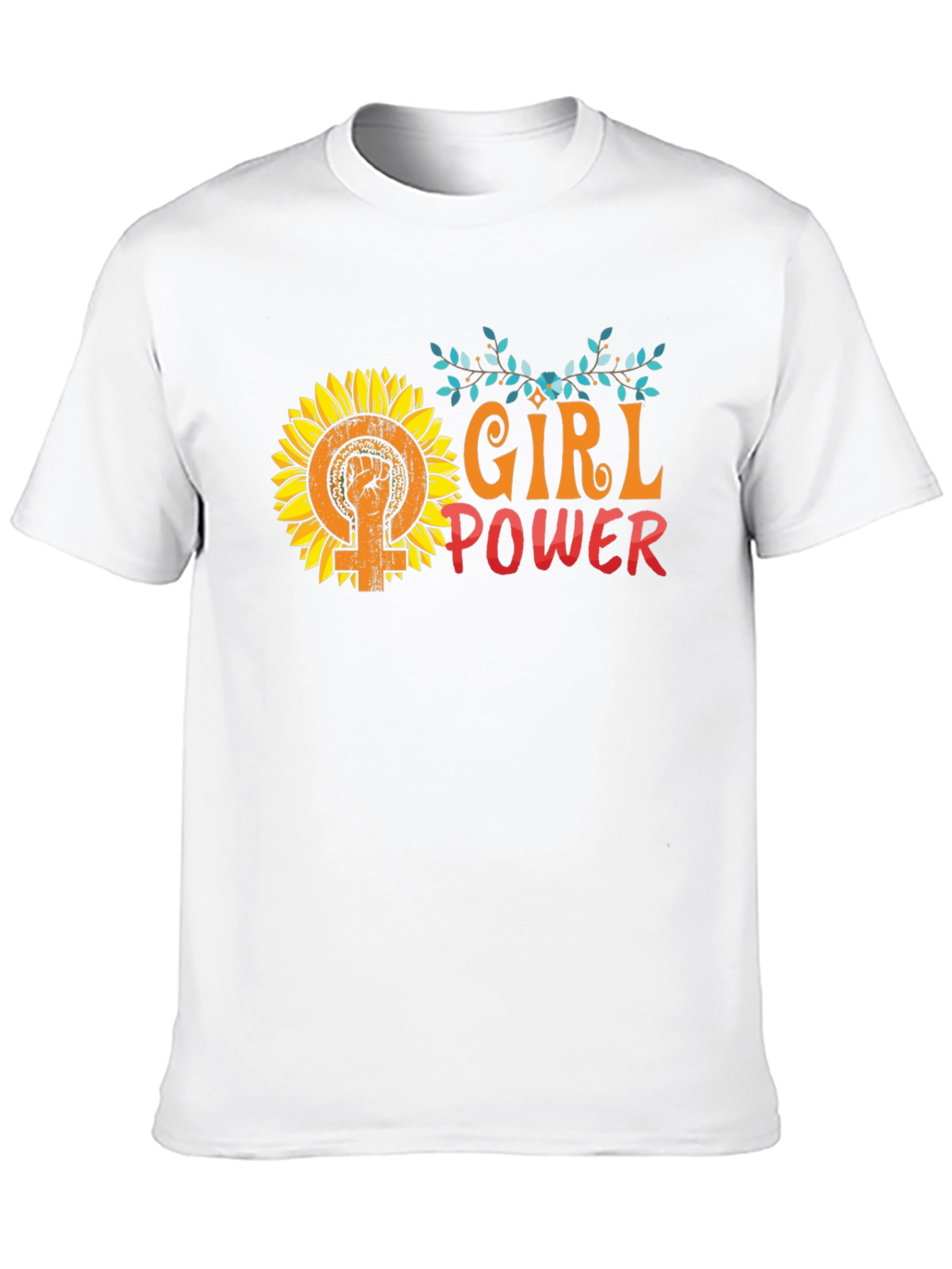 Girl Power Sunflower Graphic Tee