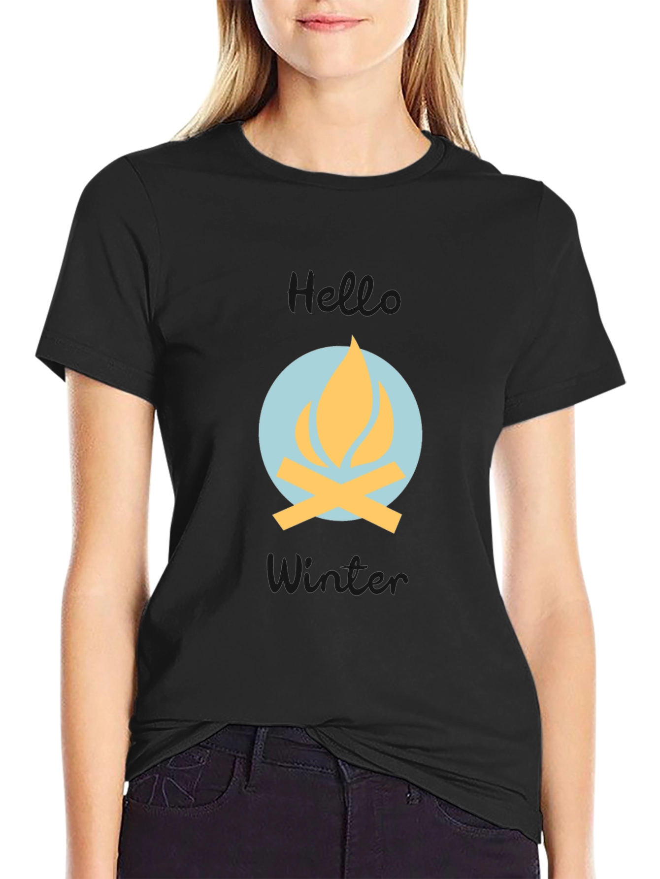 Campfire Graphic Tee - Cozy Winter Vibes