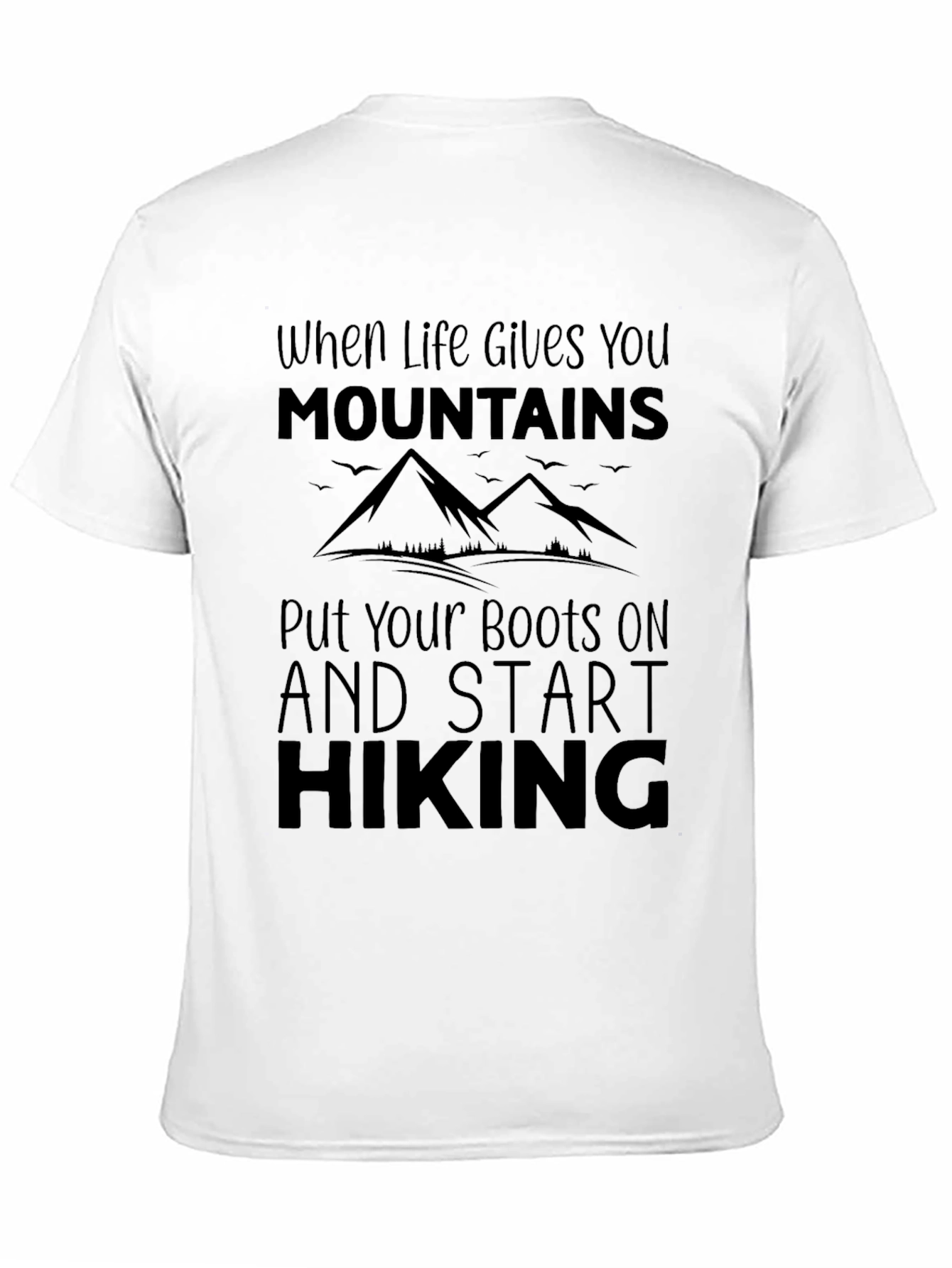 Mountains Hiking Black T-Shirt