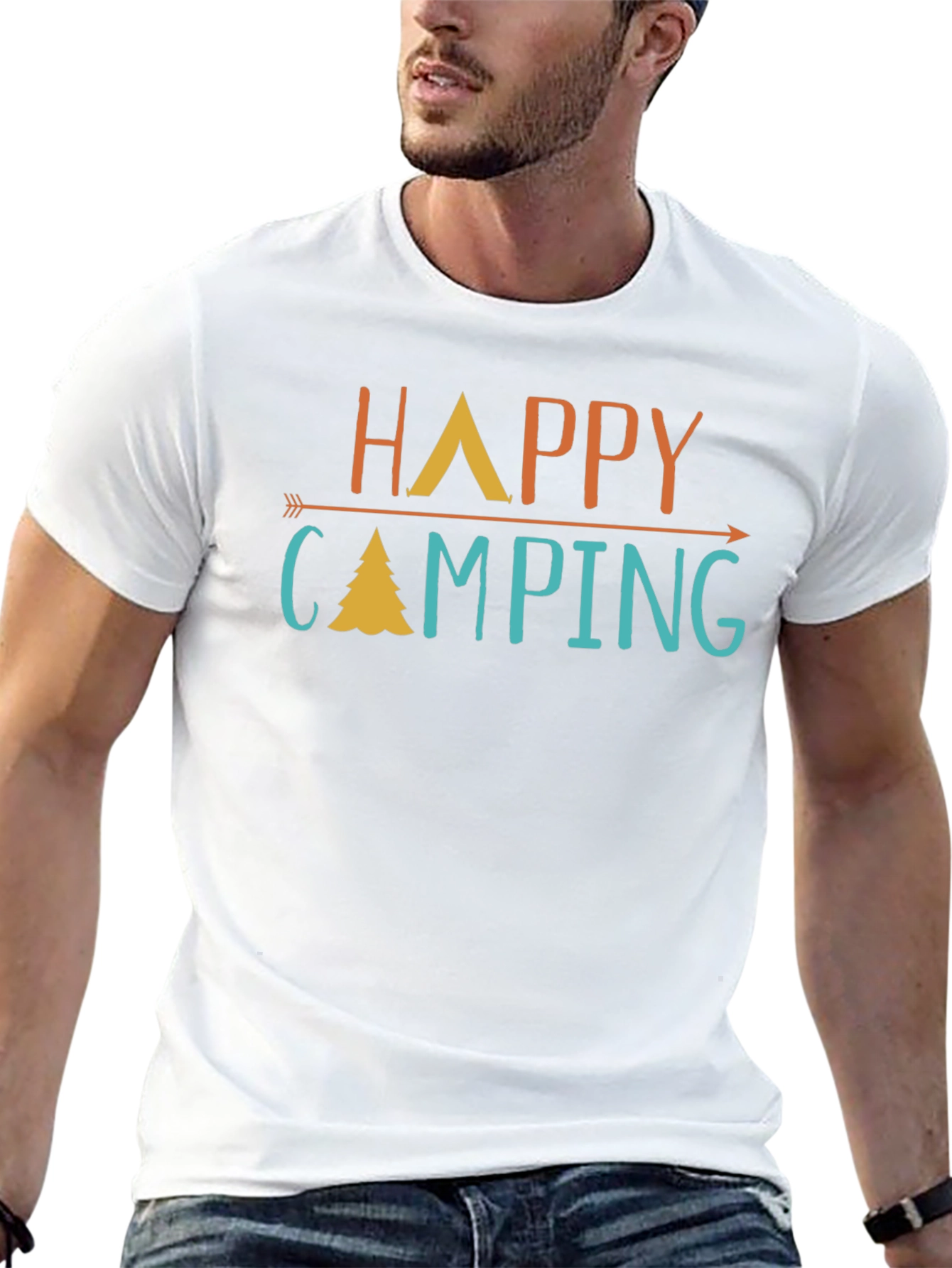 Happy Camping Graphic Tee - Adventure Awaits!