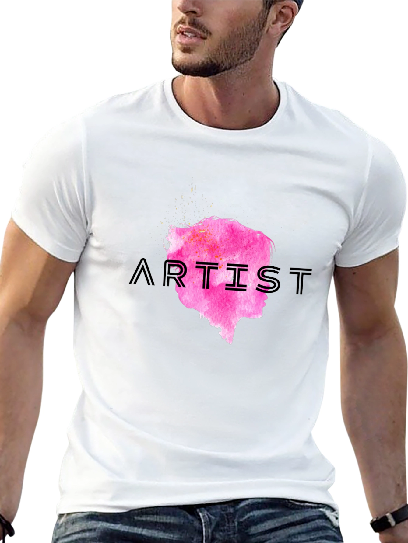 Artist Graphic Print Crew Neck Tee