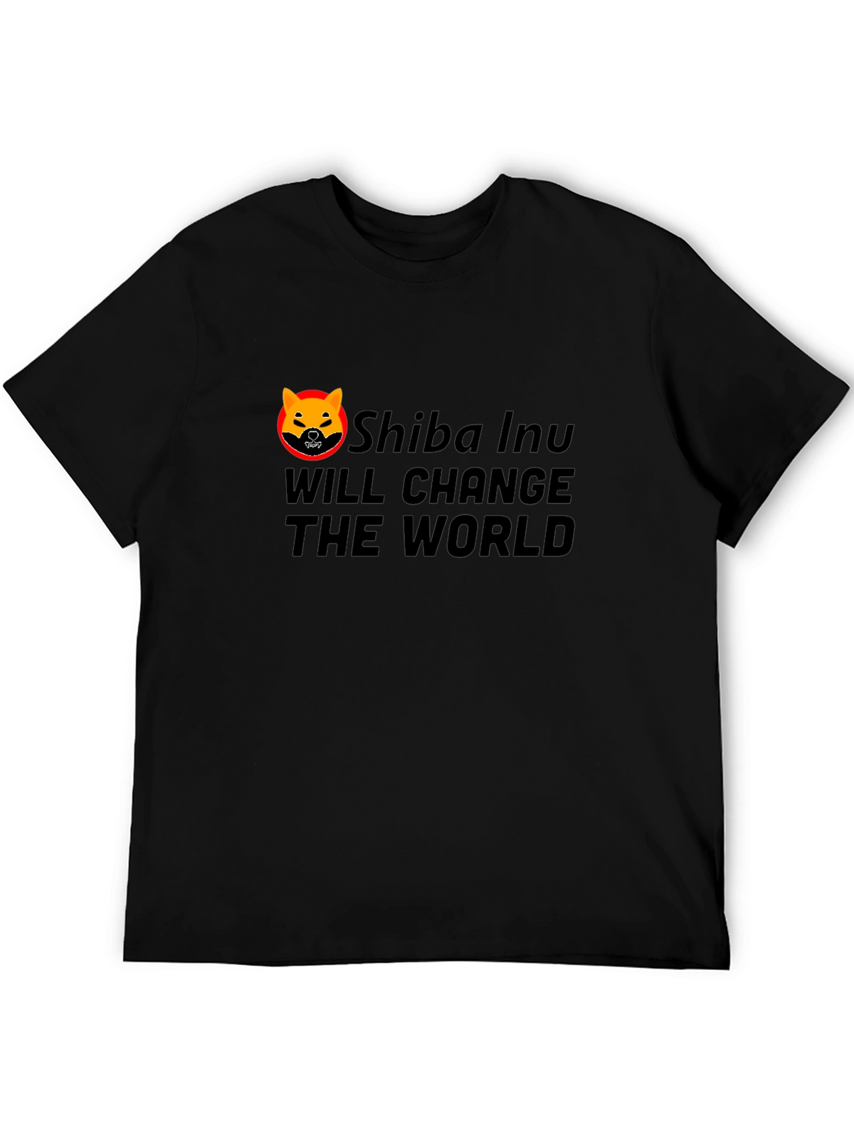 Shiba Inu Change The World Black T-Shirt