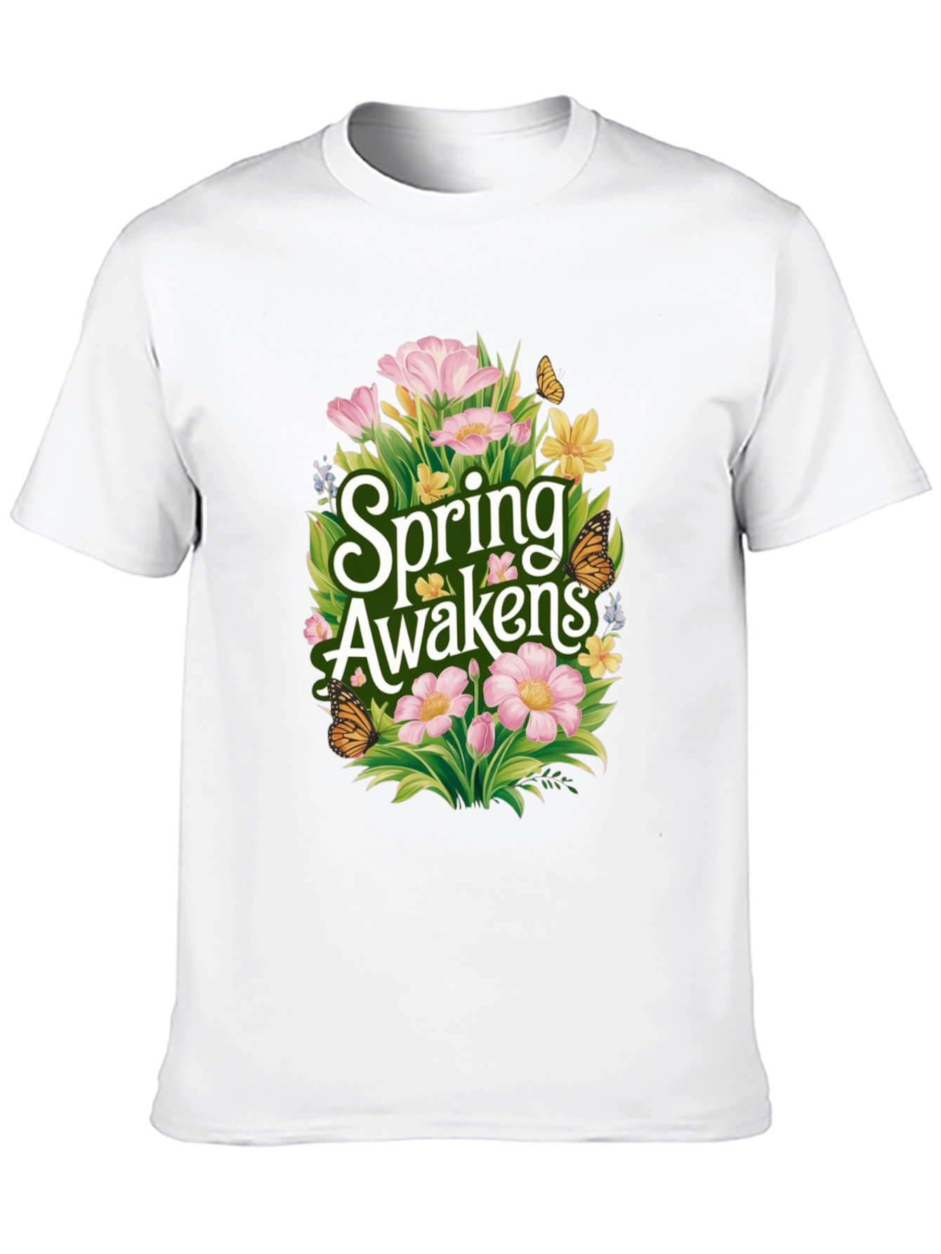 Spring Awakens Black Graphic Tee