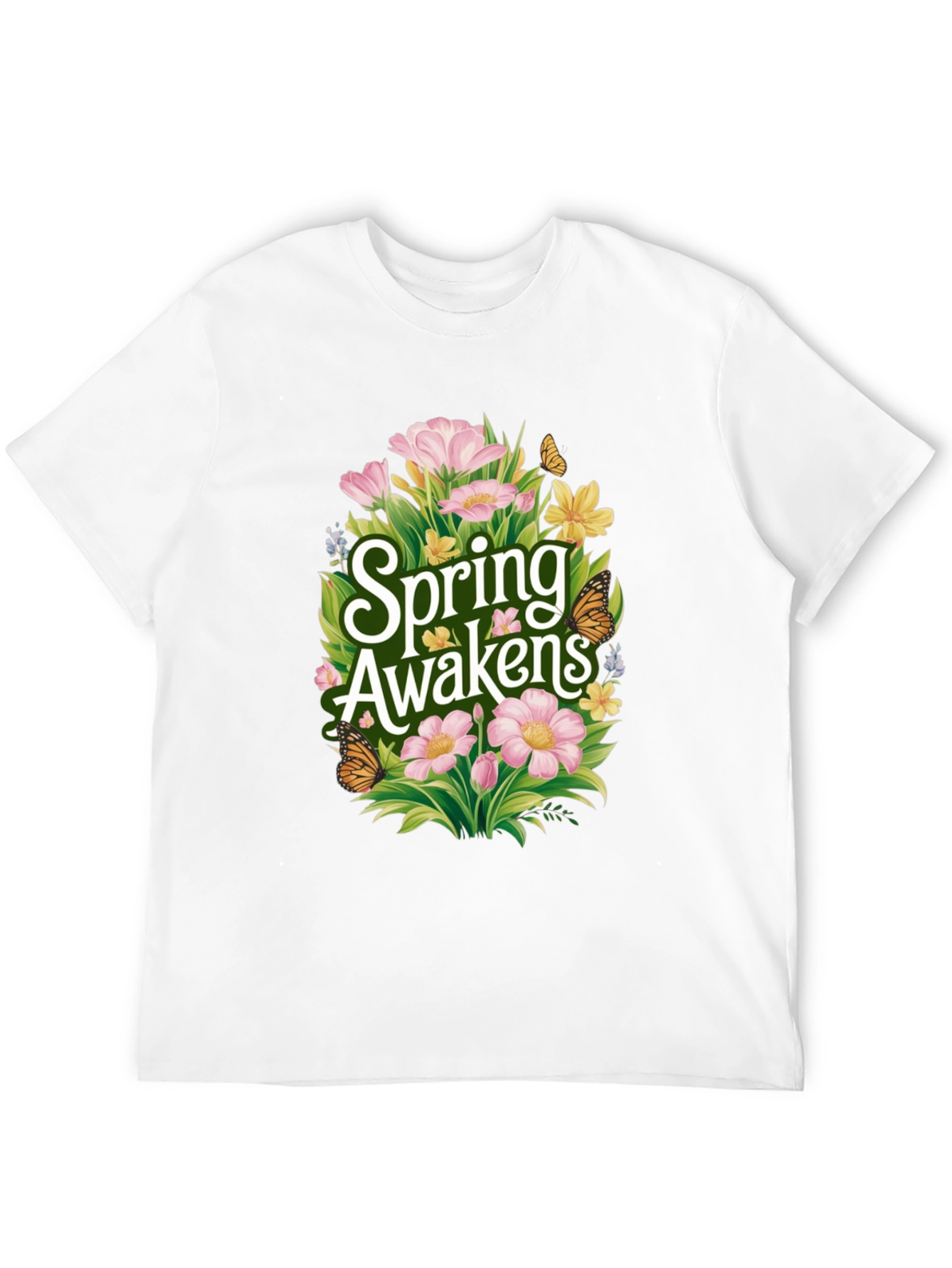 Spring Awakens Black Graphic Tee