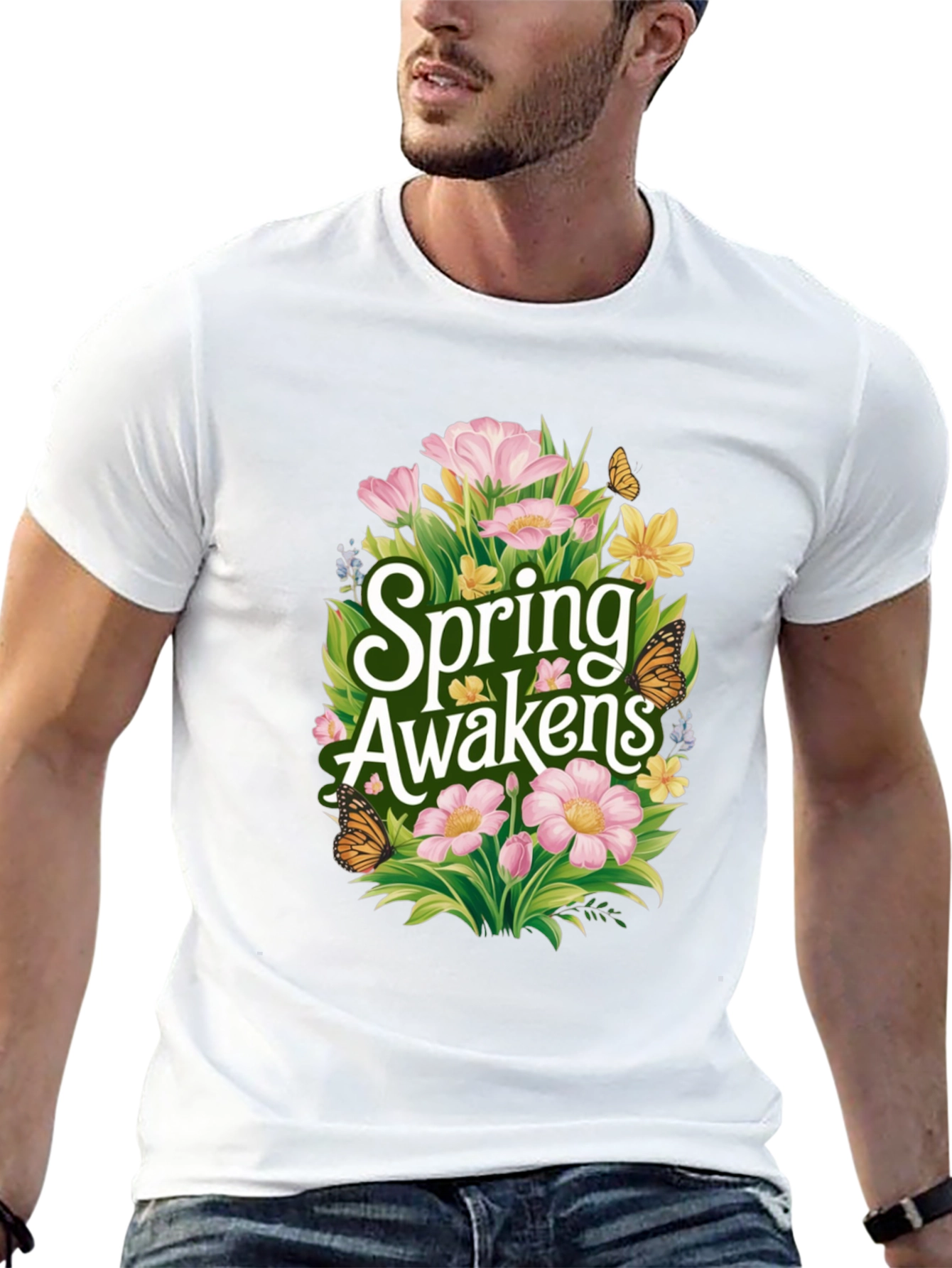 Spring Awakens Black Graphic Tee