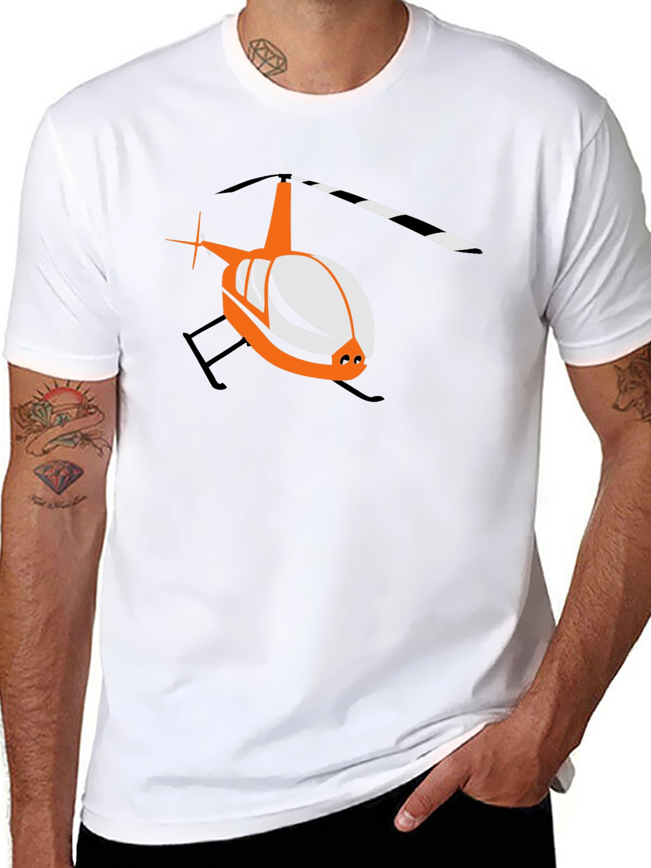 Black Helicopter Graphic Tee
