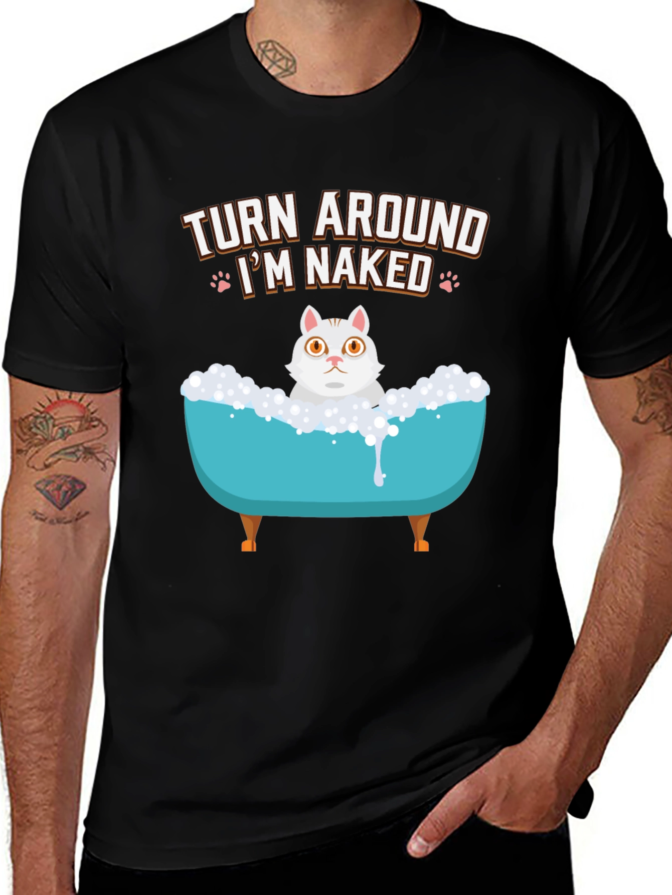 Turn Around Im Naked Cat T-Shirt