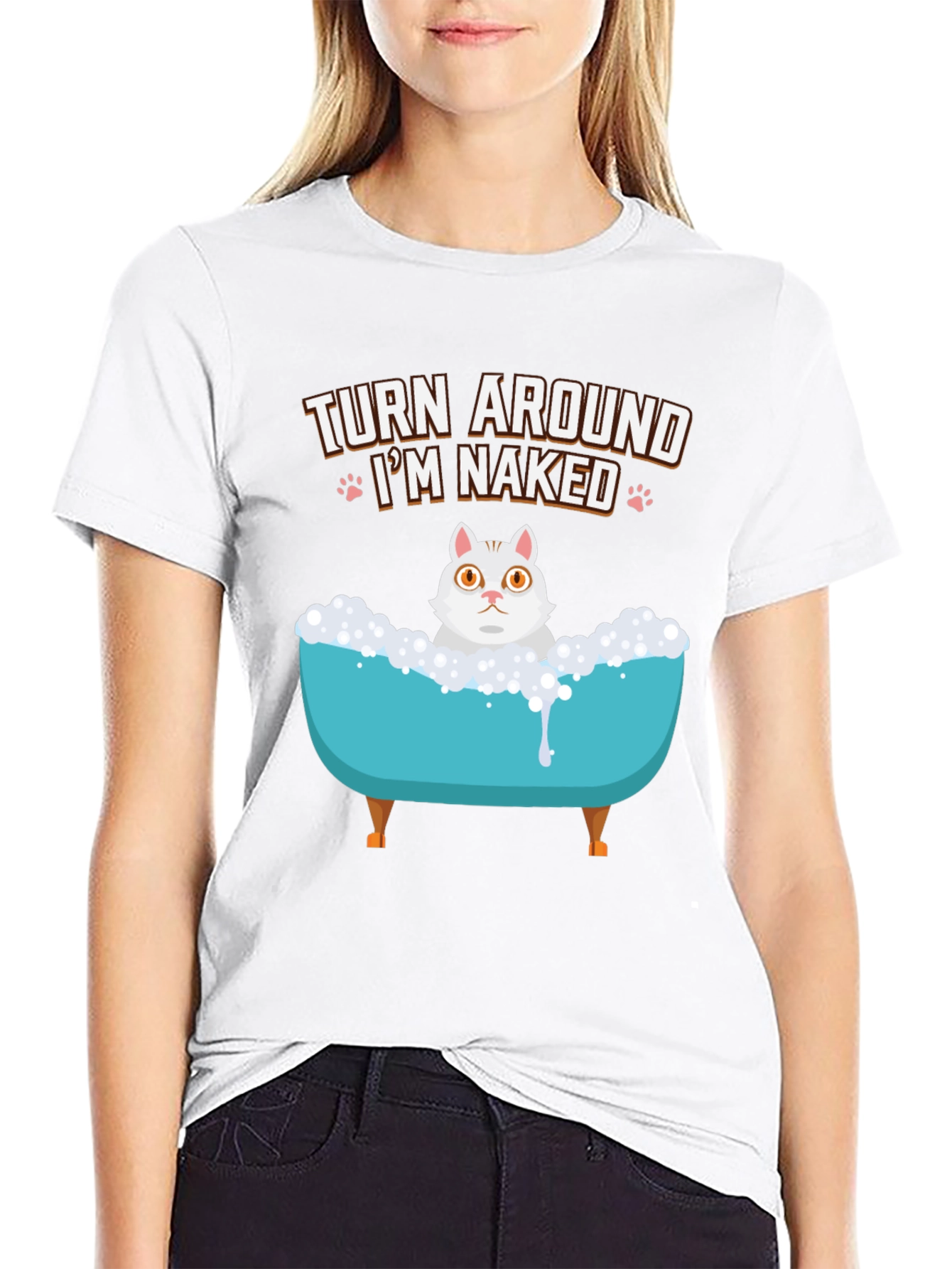 Turn Around Im Naked Cat T-Shirt