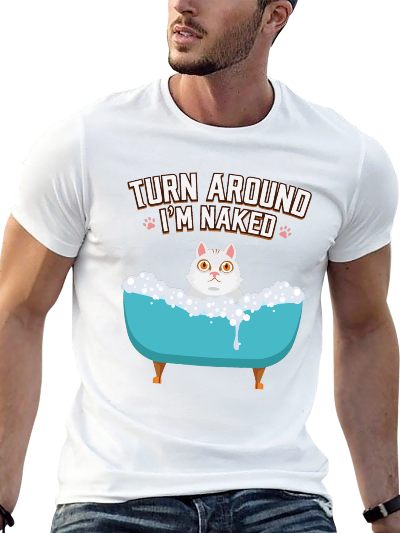 Turn Around Im Naked Cat T-Shirt