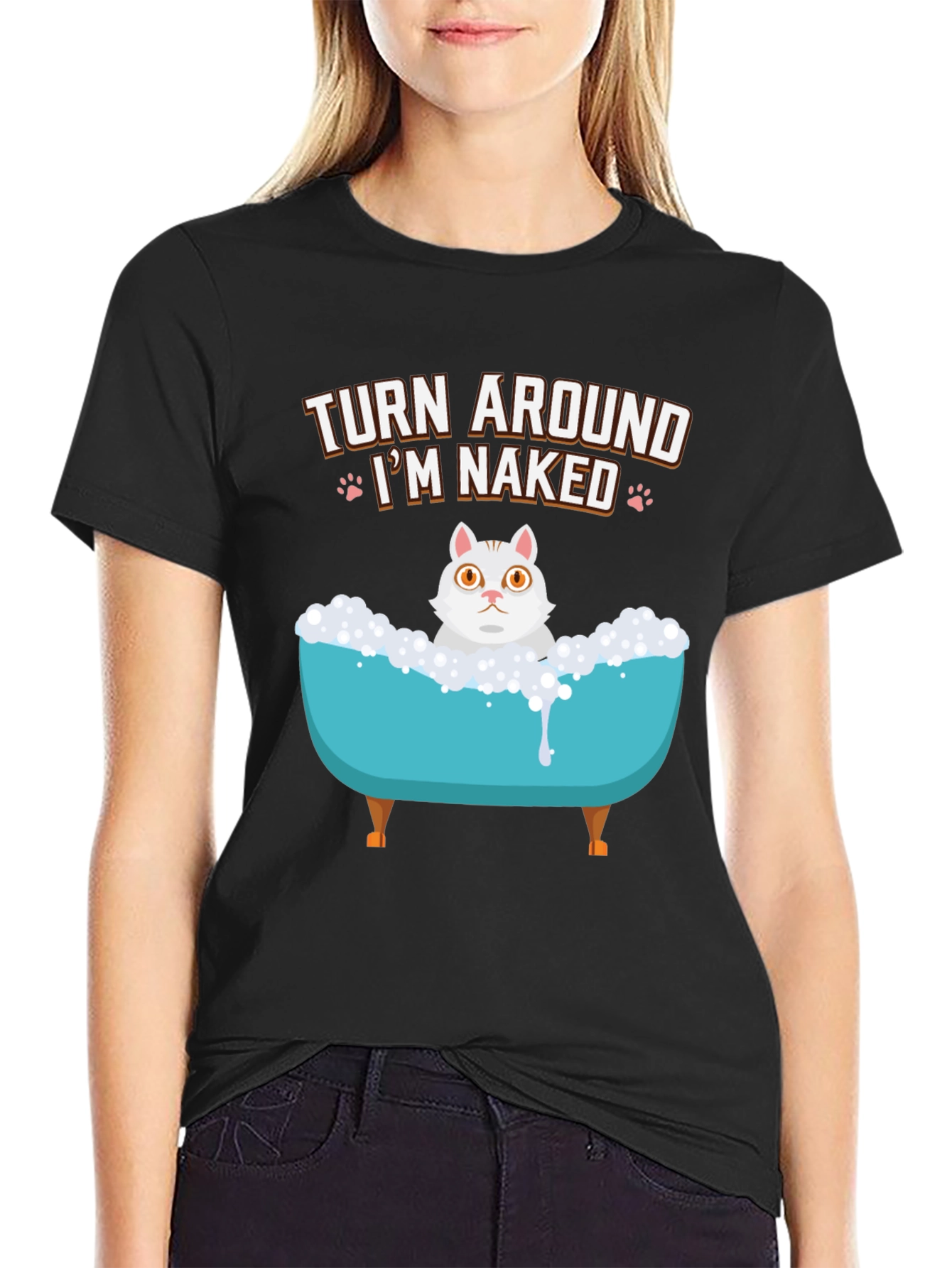 Turn Around Im Naked Cat T-Shirt