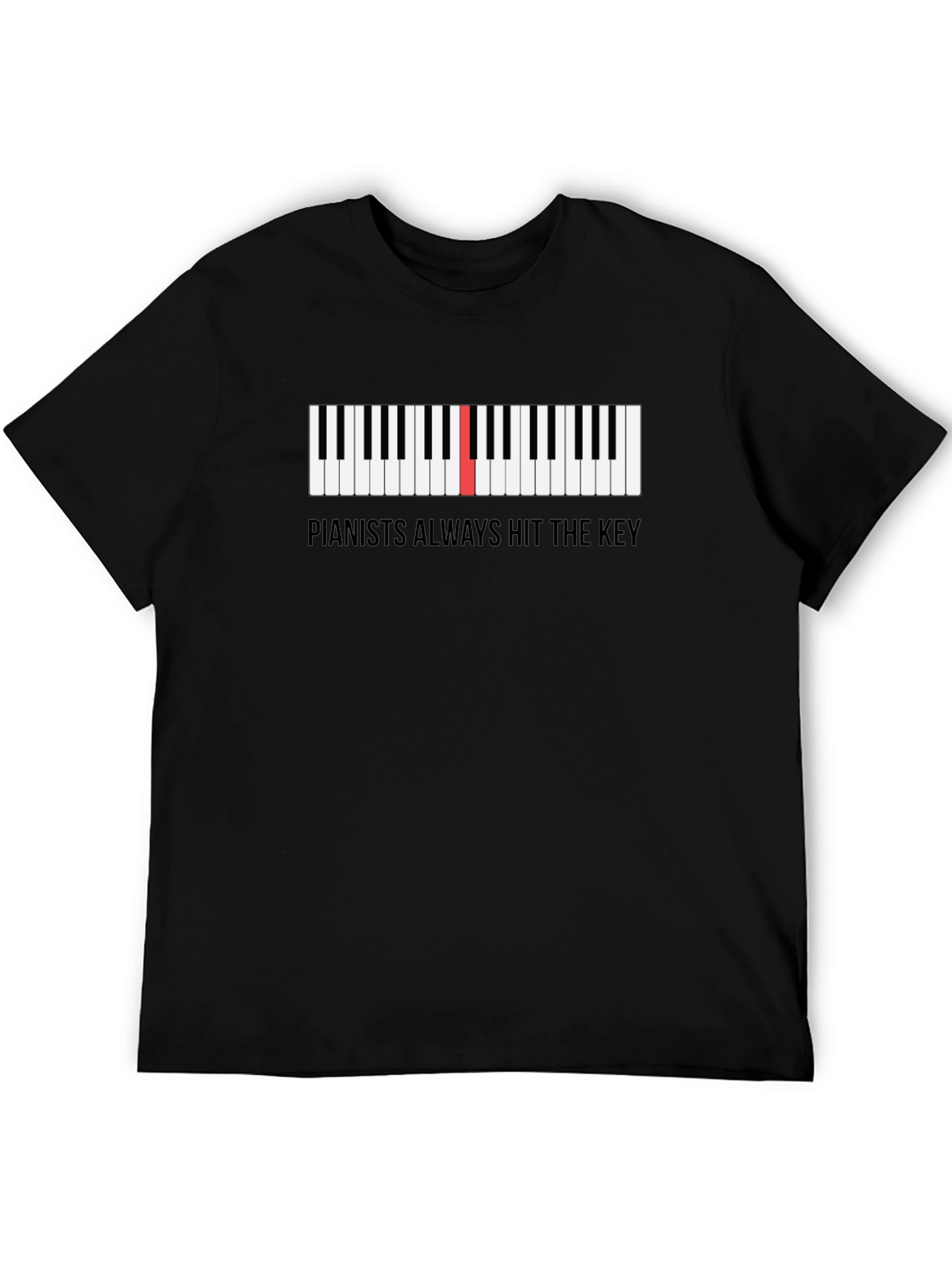Pianists Always Hit the Key Graphic T-Shirt