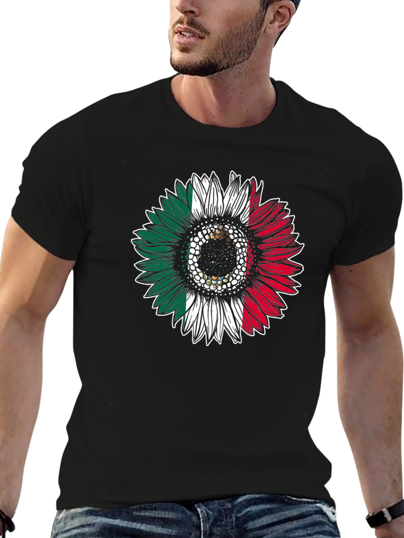 Mexican Flag Sunflower T-Shirt