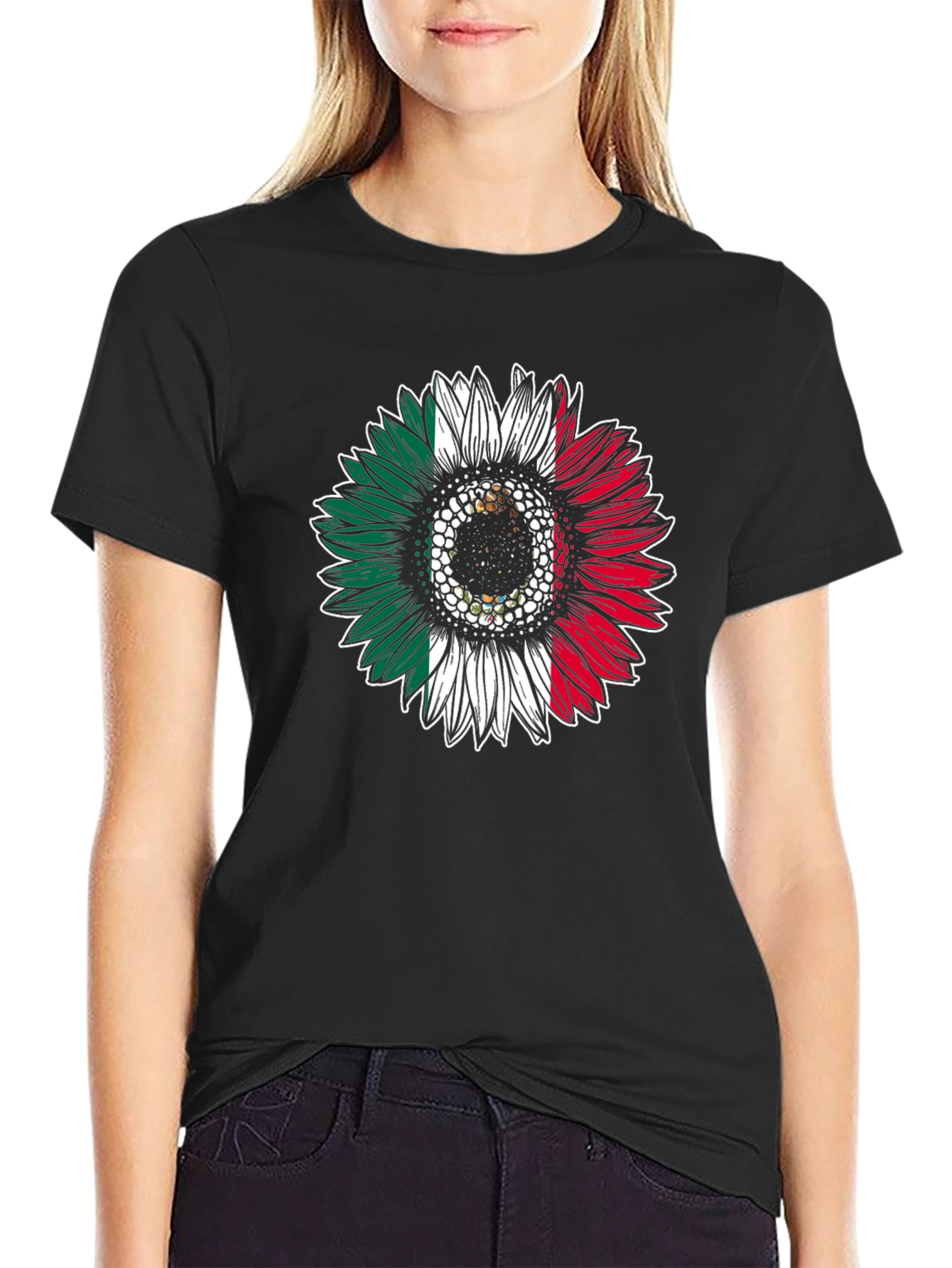 Mexican Flag Sunflower T-Shirt