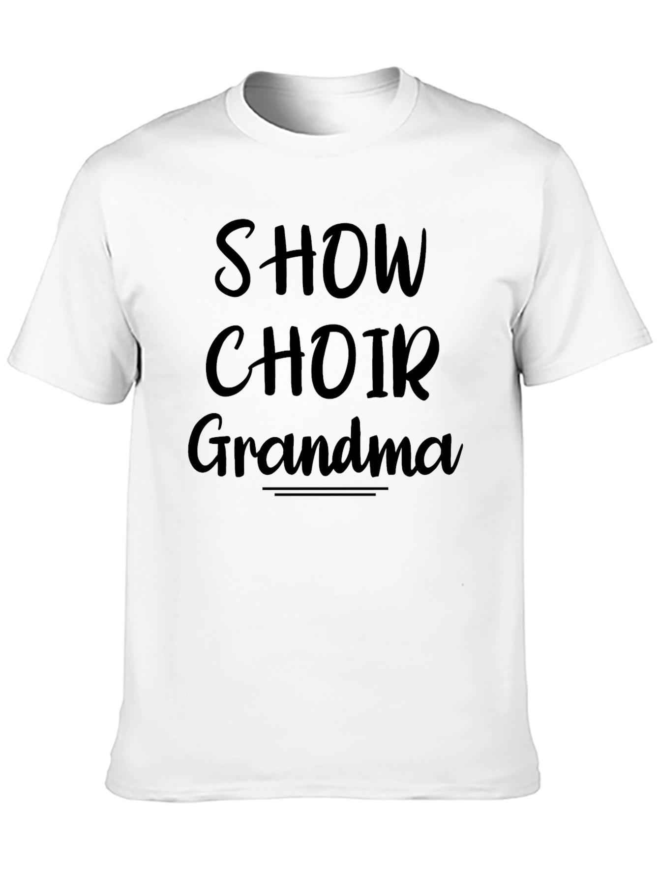 Show Choir Grandma Black Graphic T-Shirt