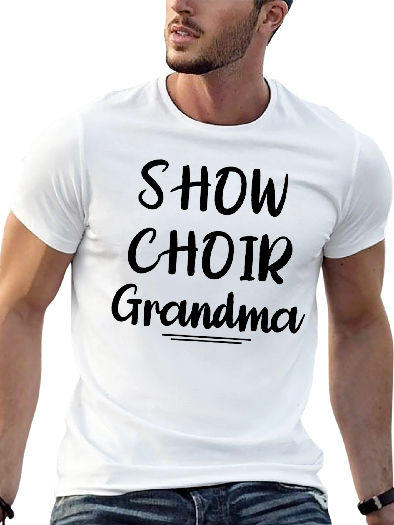 Show Choir Grandma Black Graphic T-Shirt