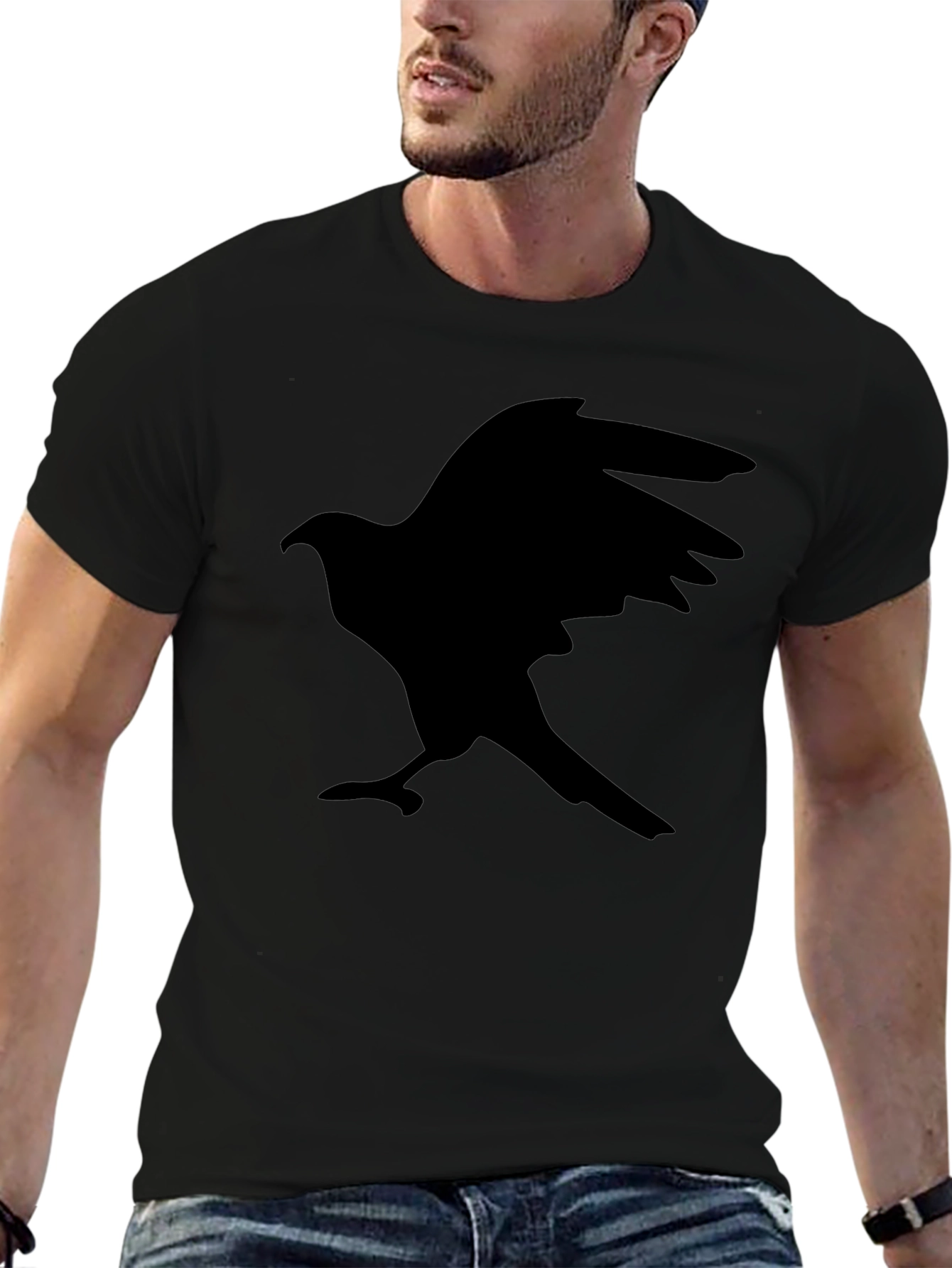 Black Raven Graphic T-Shirt - Mens Casual Tee