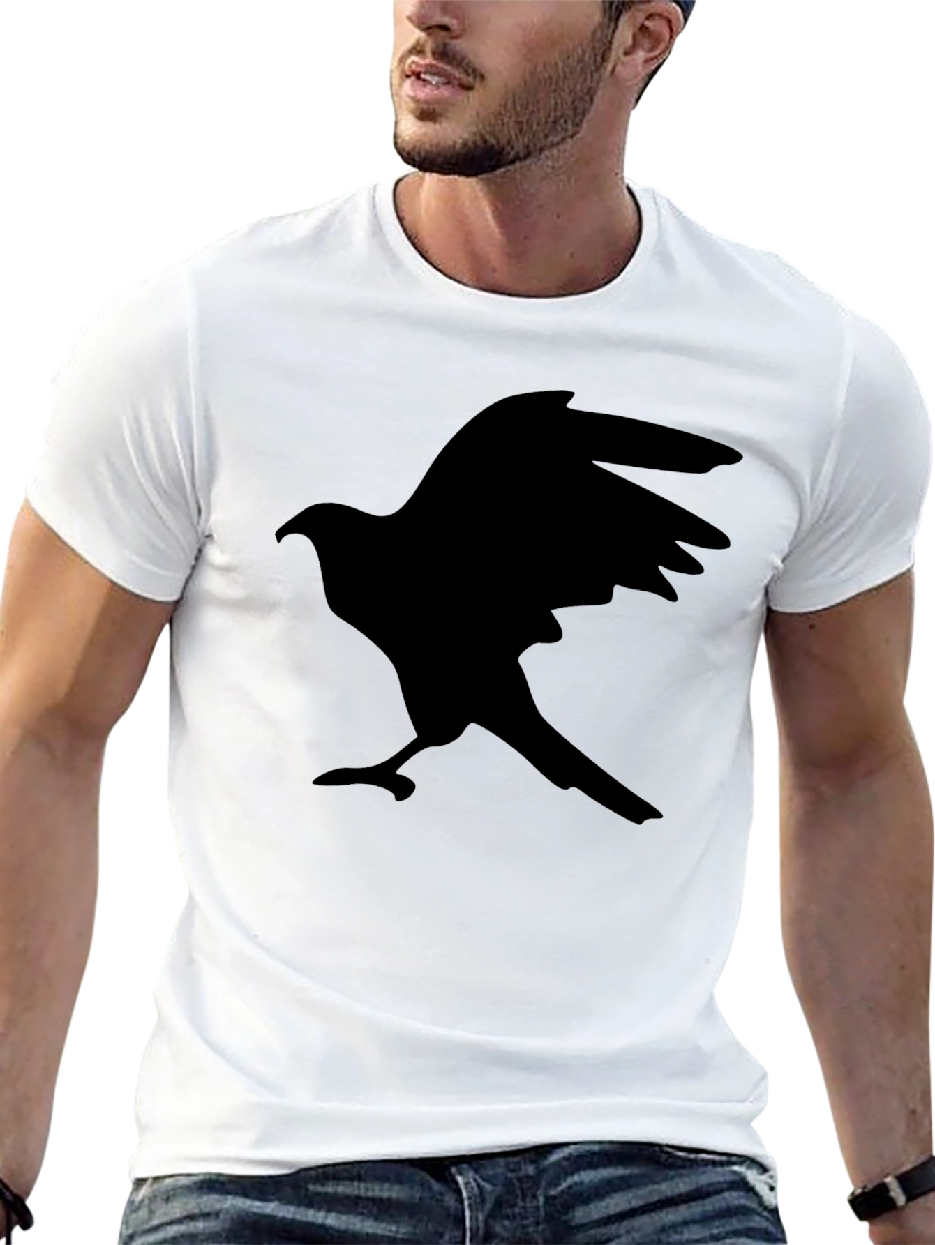Black Raven Graphic T-Shirt - Mens Casual Tee