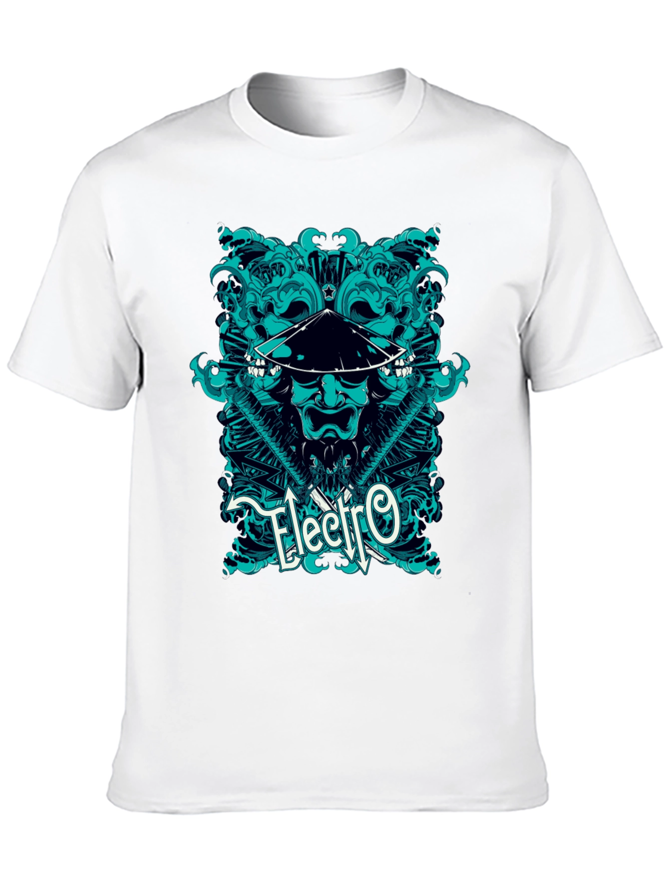 Electro Samurai Graphic Tee - Cool Asian Inspired Design