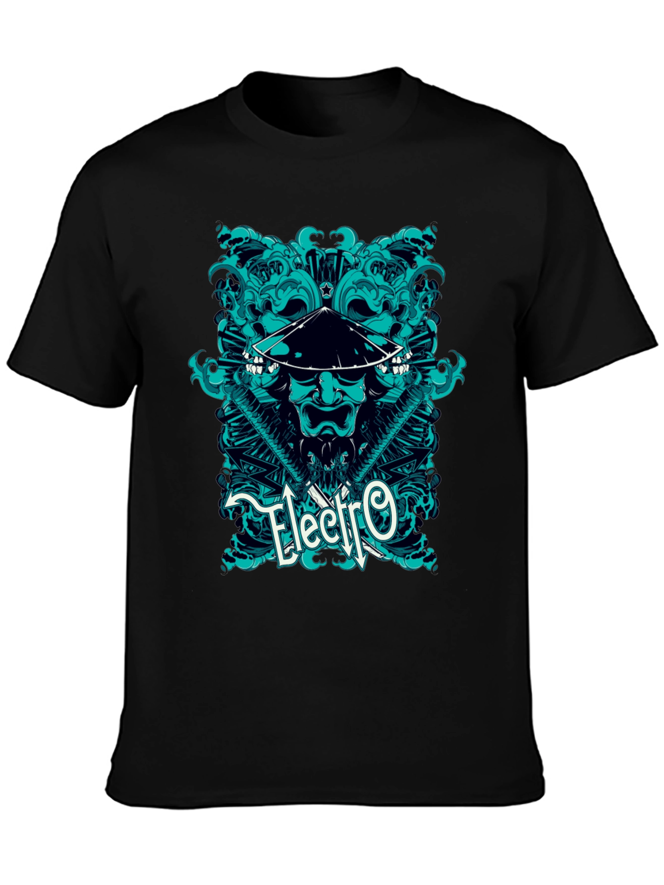 Electro Samurai Graphic Tee - Cool Asian Inspired Design