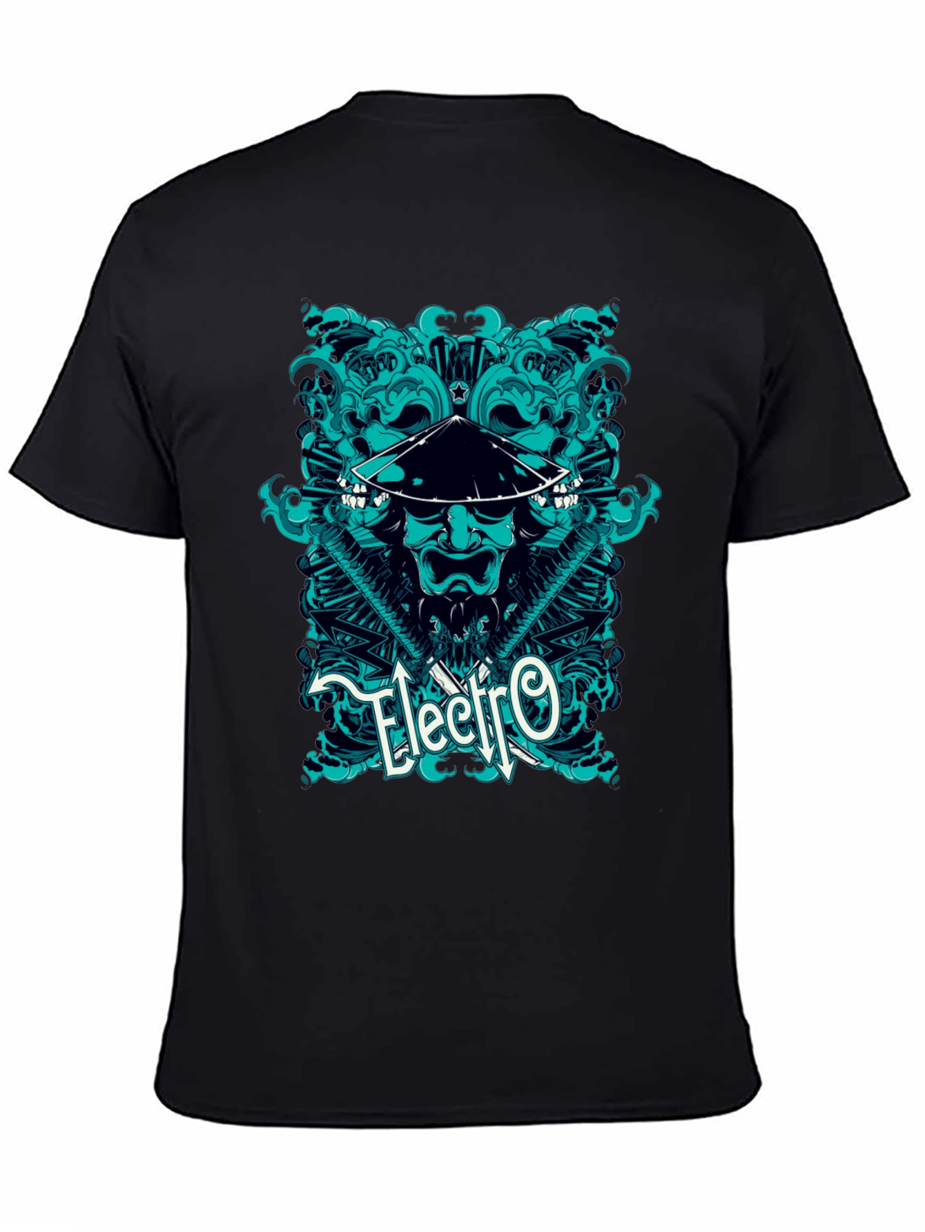 Electro Samurai Graphic Tee - Cool Asian Inspired Design