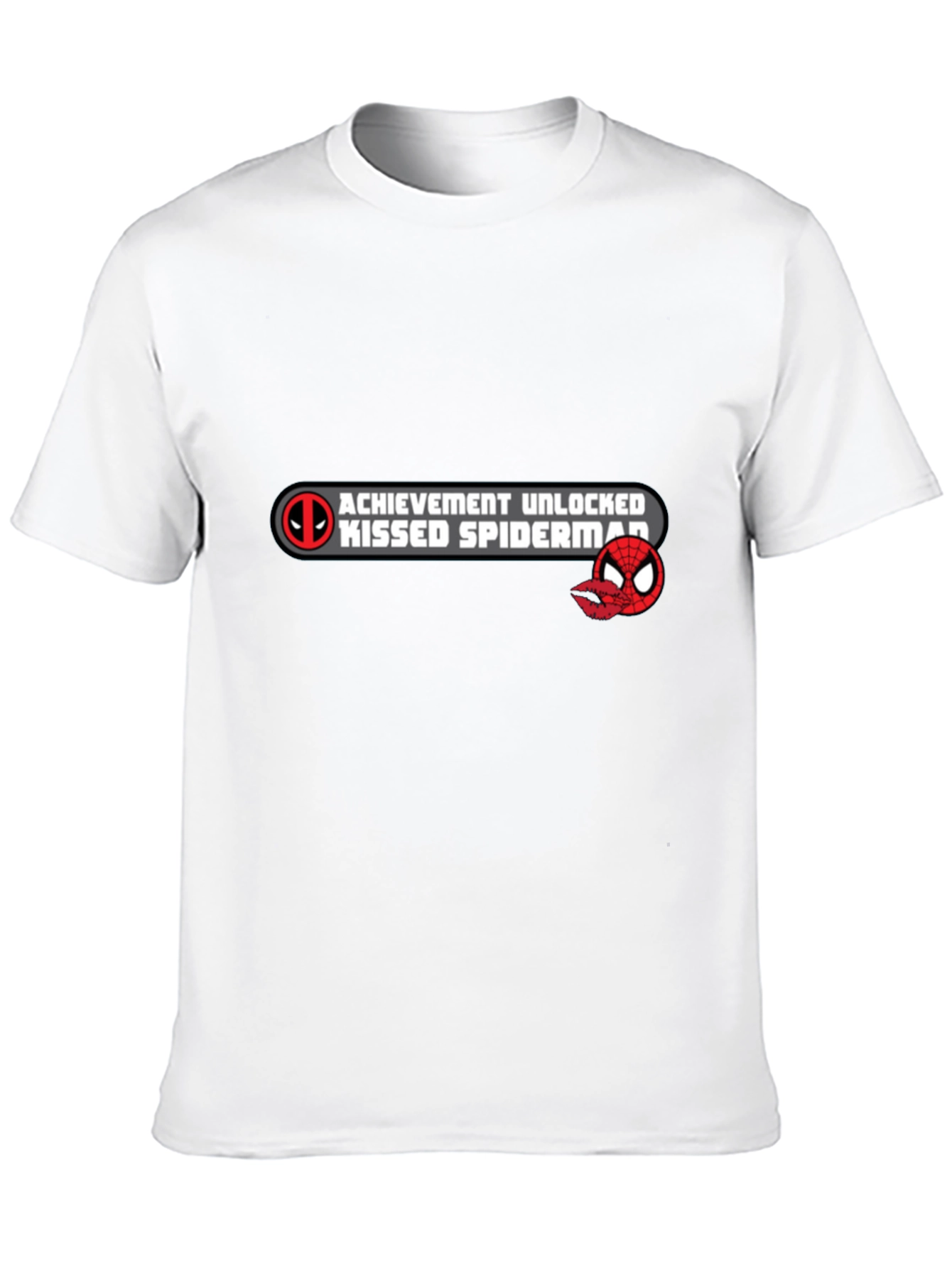 Achievement Unlocked: Kissed Spiderman Black T-Shirt