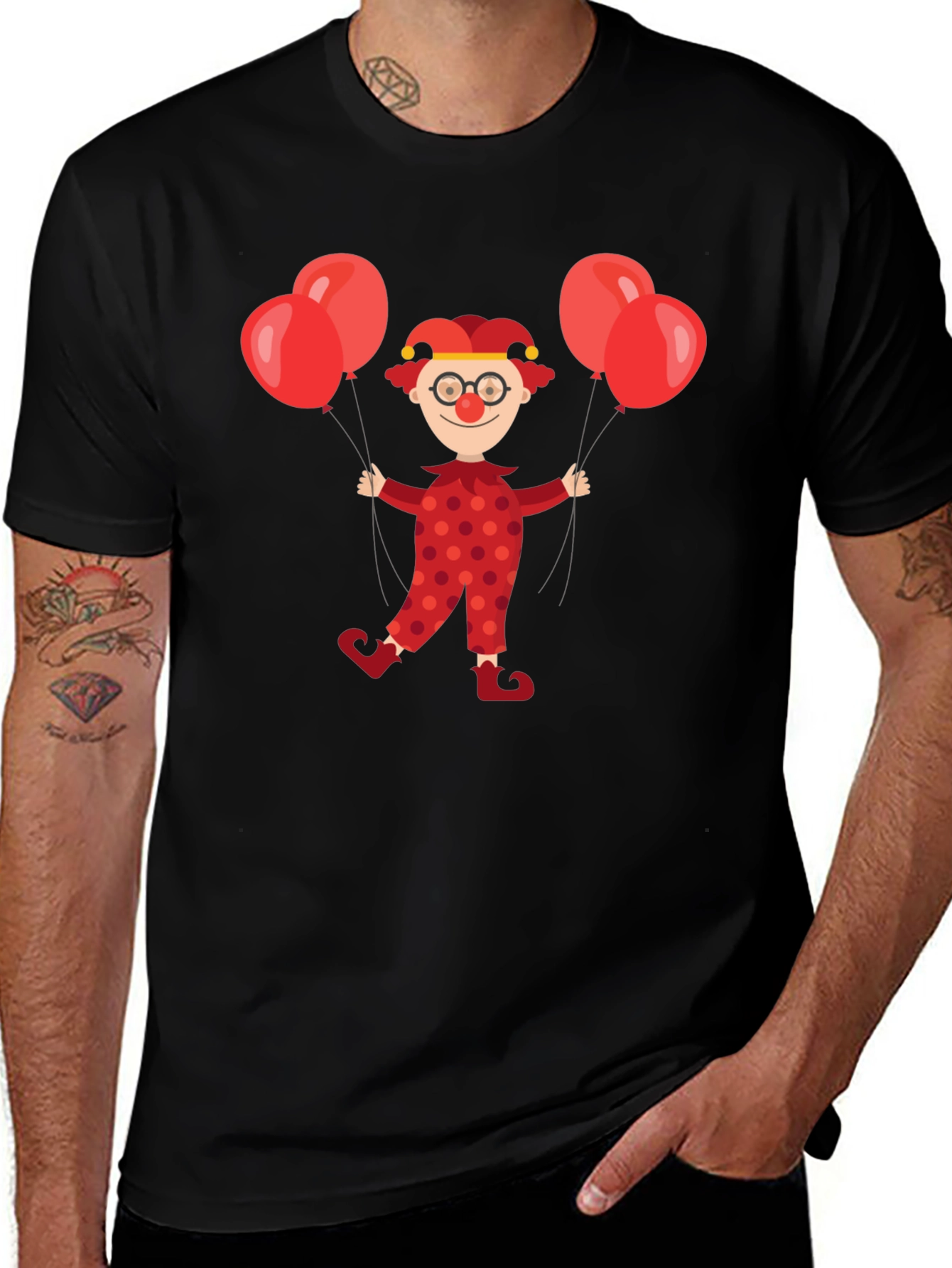 Clown with Balloons Graphic Tee