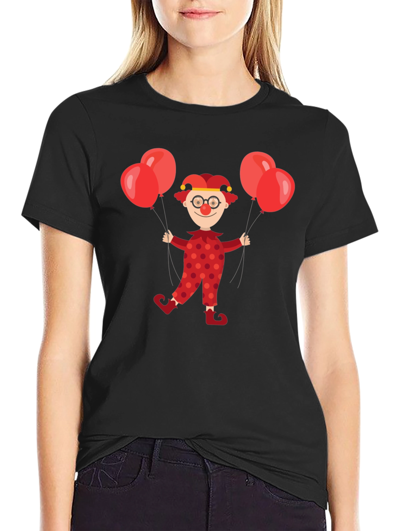 Clown with Balloons Graphic Tee
