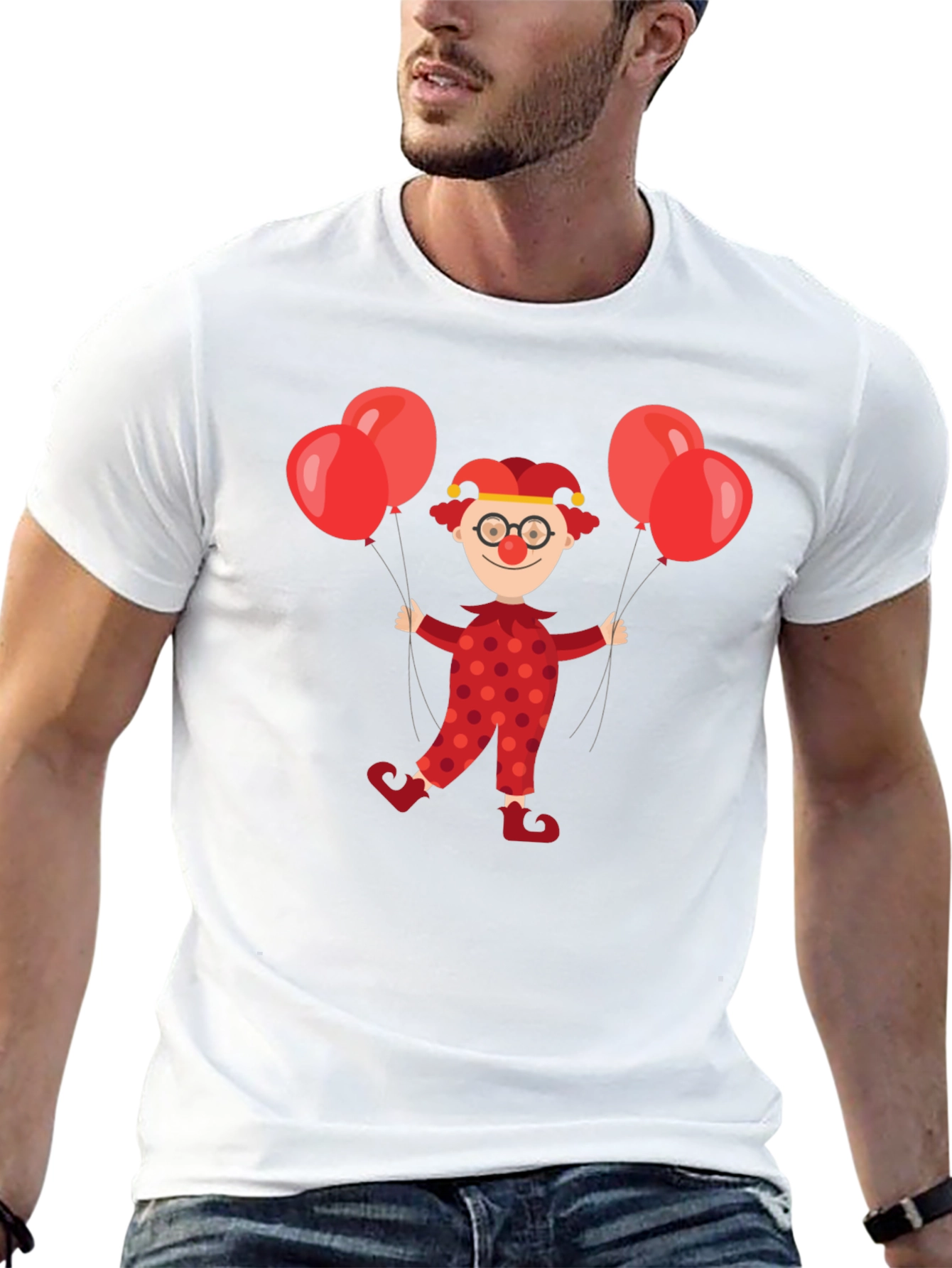 Clown with Balloons Graphic Tee