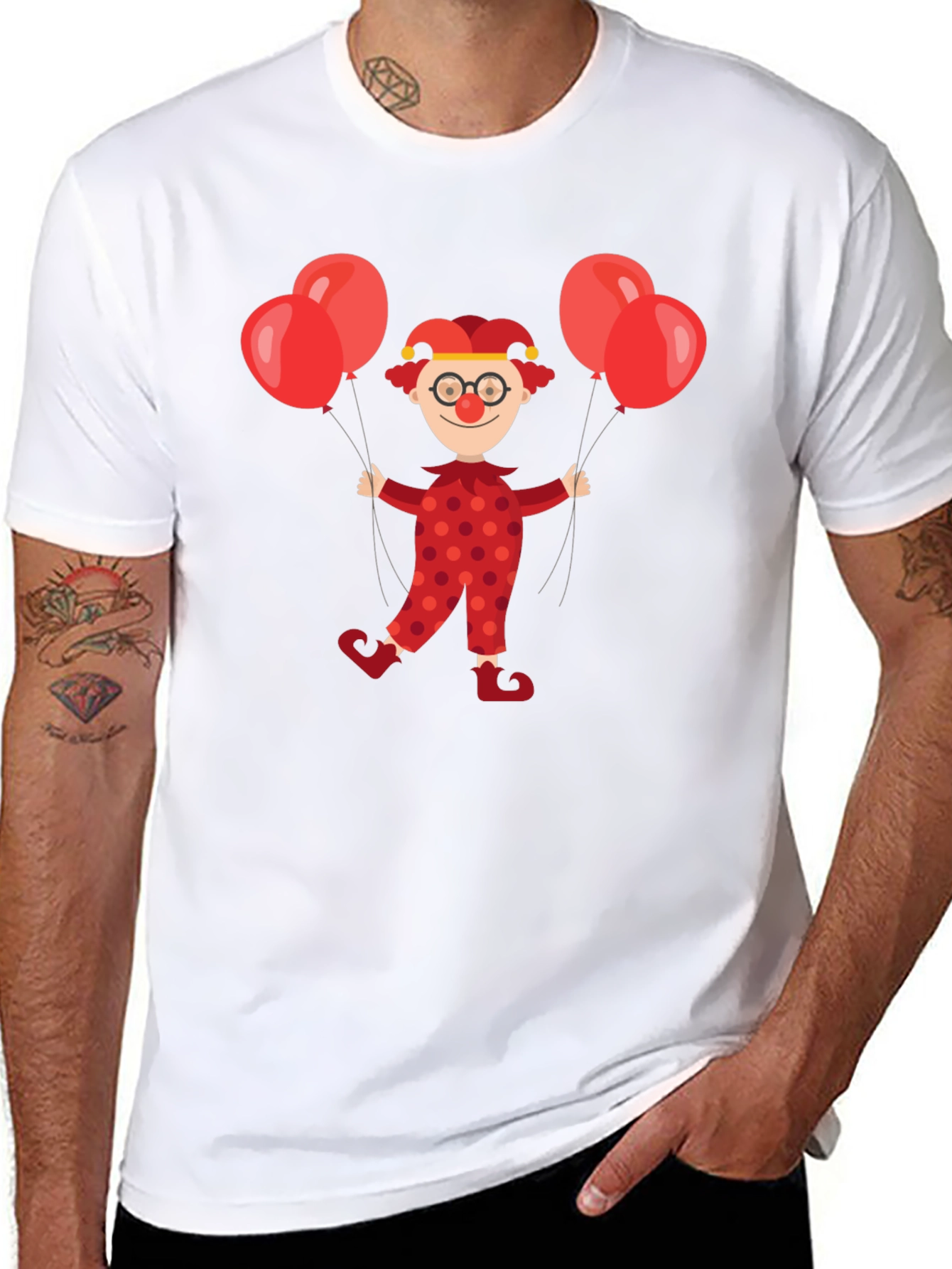 Clown with Balloons Graphic Tee