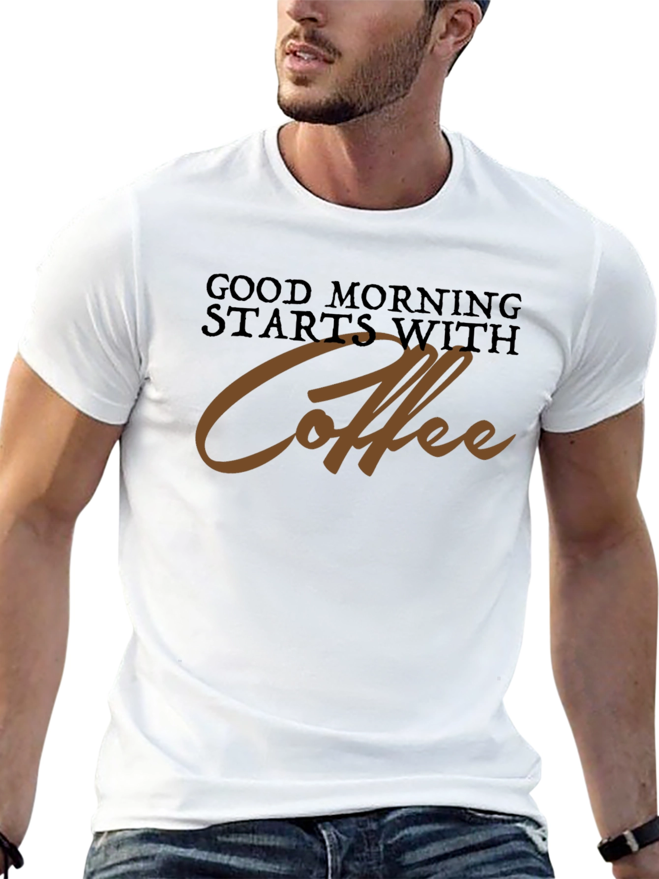 Coffee Lovers Tee: Good Morning Starts With Coffee