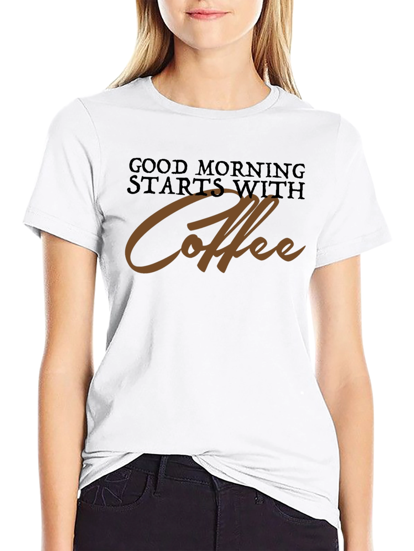 Coffee Lovers Tee: Good Morning Starts With Coffee
