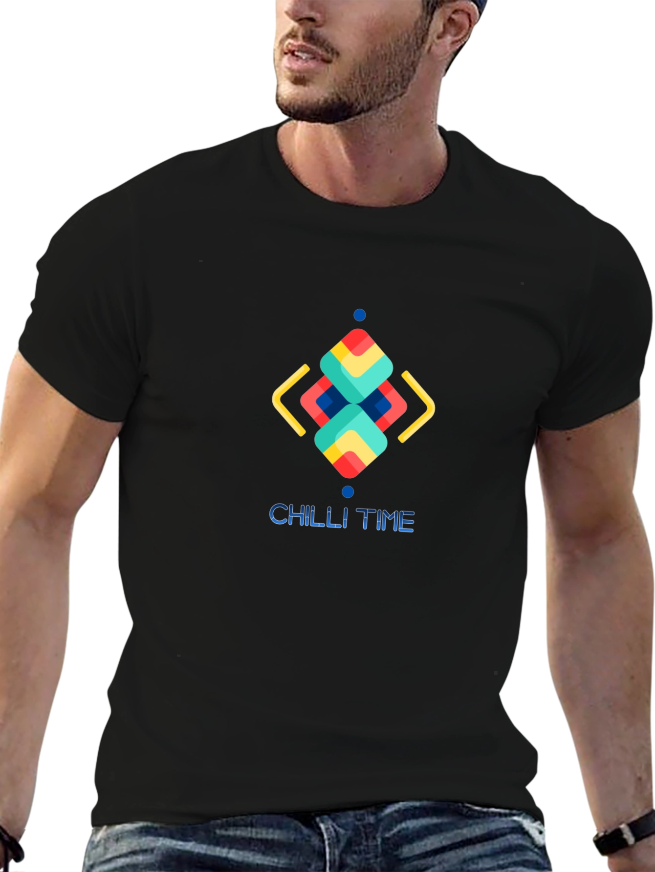 Chill Time Graphic Tee - Mens Black T-Shirt