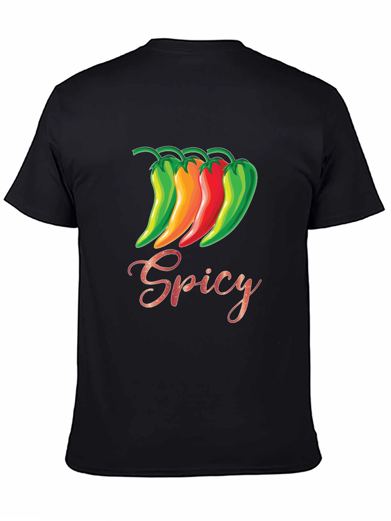 Spicy Pepper Graphic T-Shirt - Black