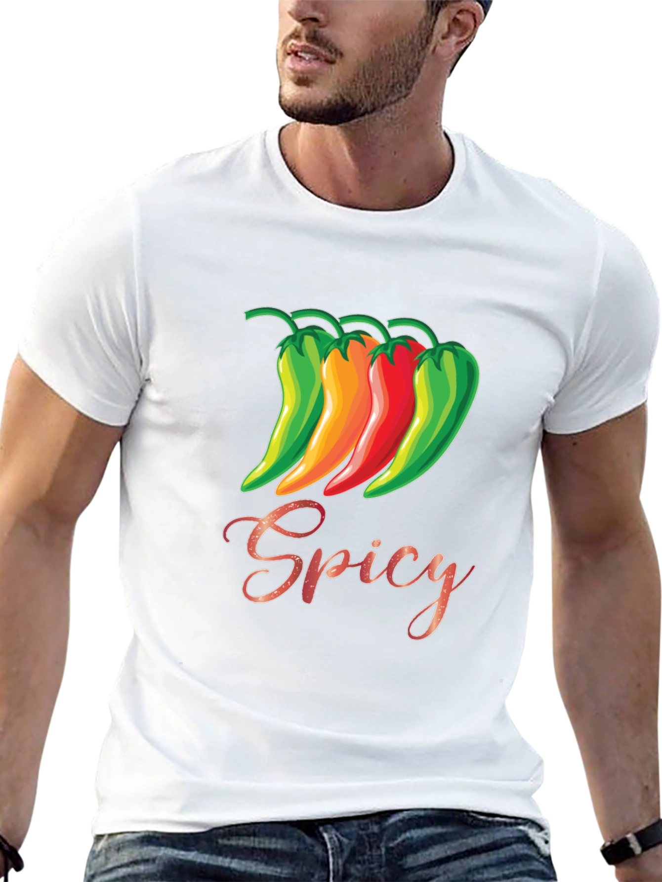 Spicy Pepper Graphic T-Shirt - Black