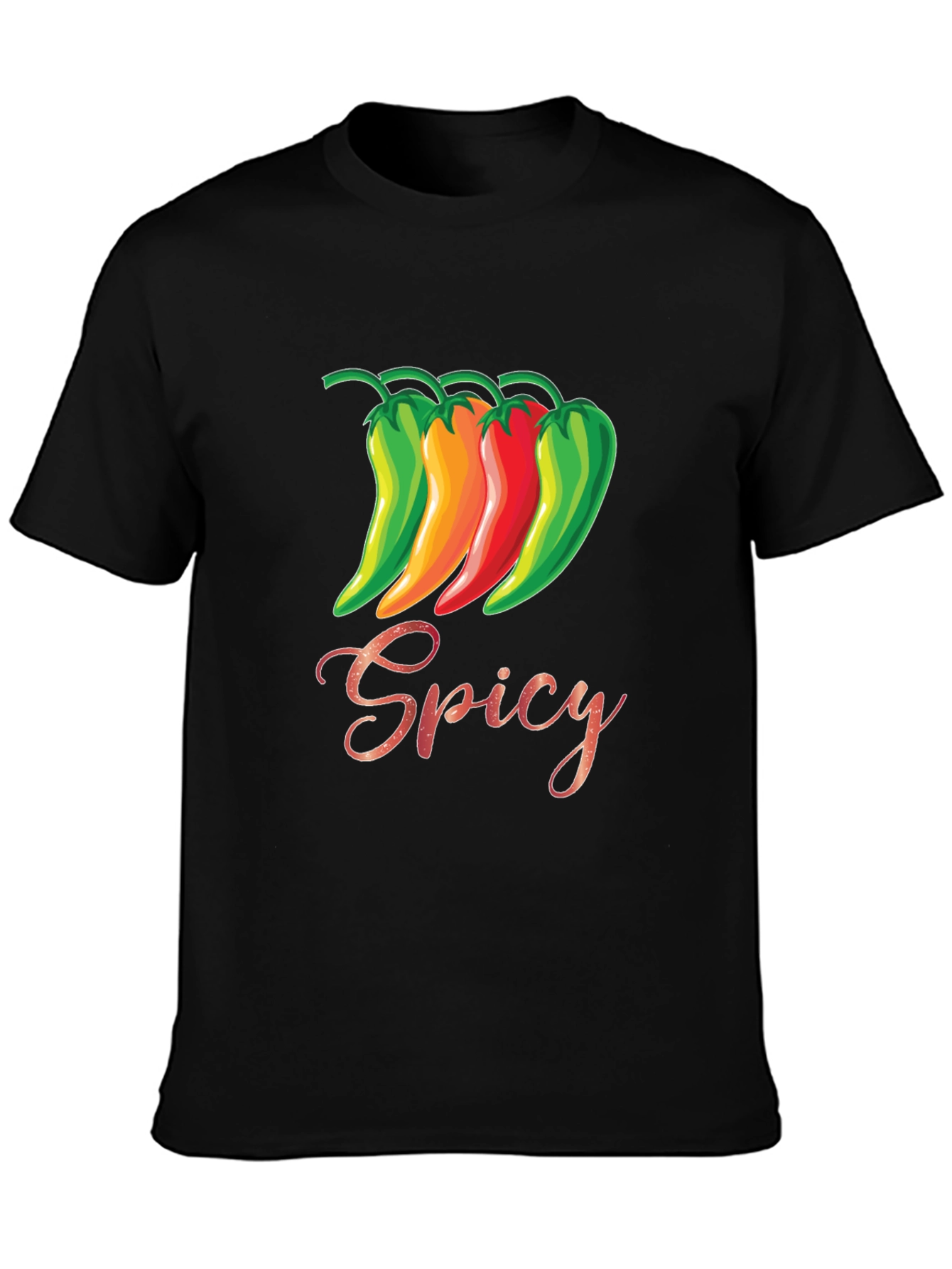 Spicy Pepper Graphic T-Shirt - Black