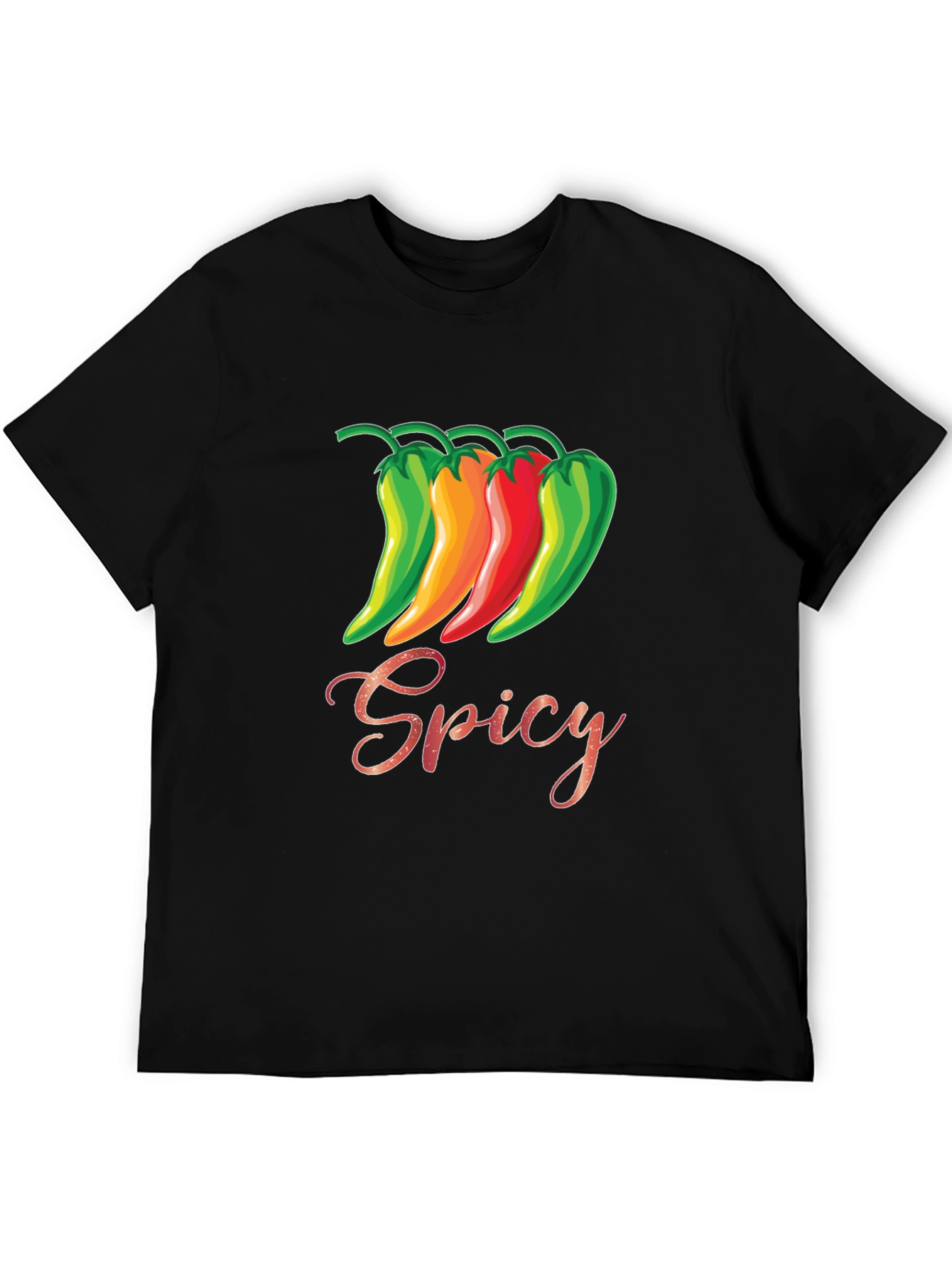 Spicy Pepper Graphic T-Shirt - Black