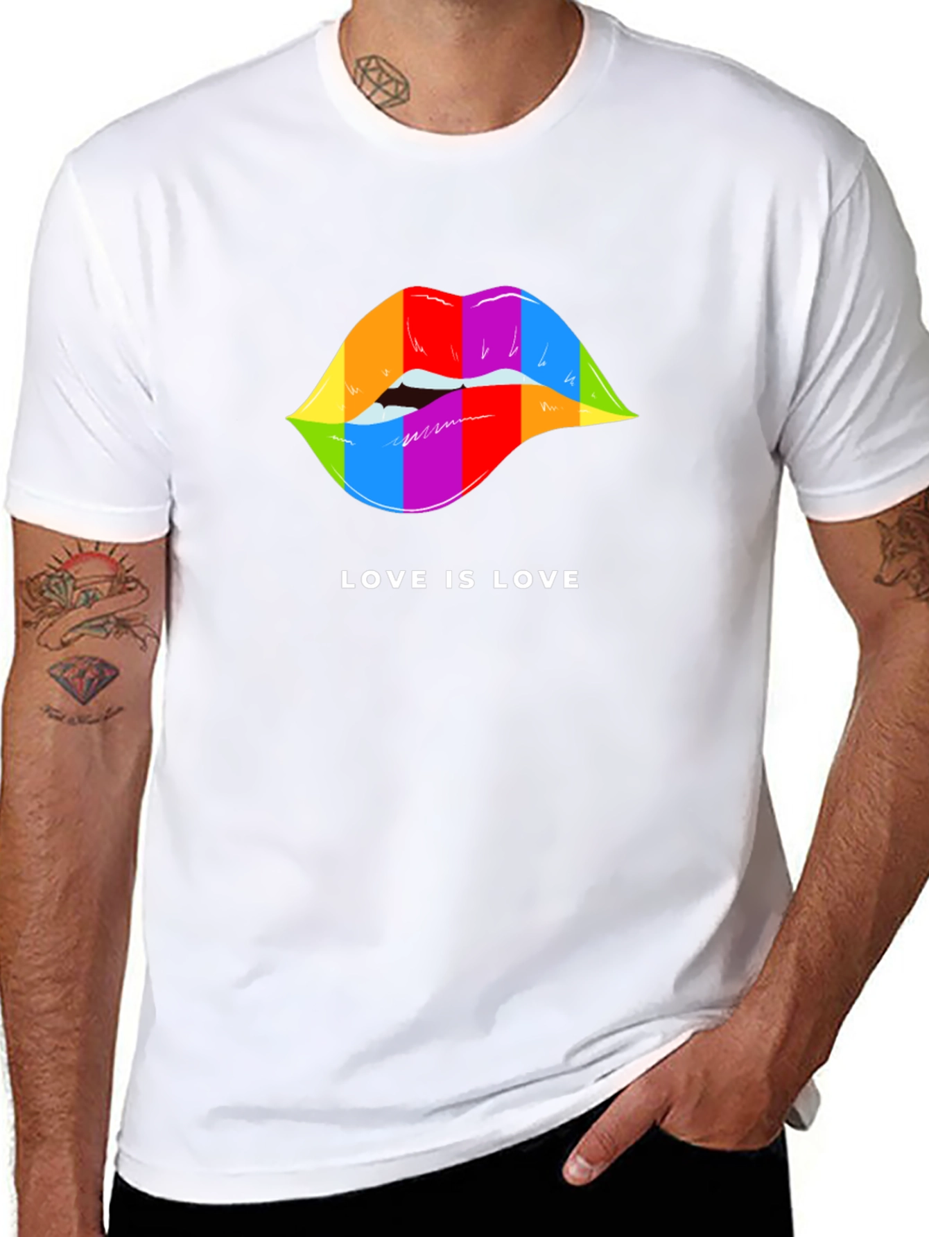 Love is Love Rainbow Lips Pride T-Shirt