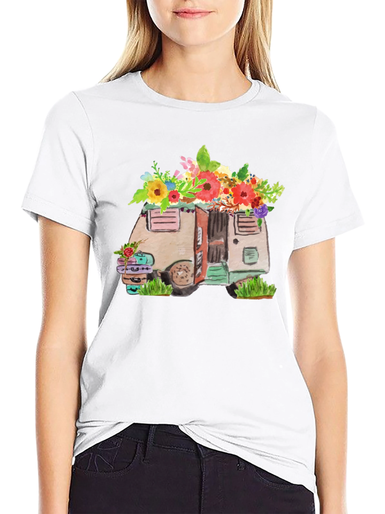 Floral Camper Graphic Tee