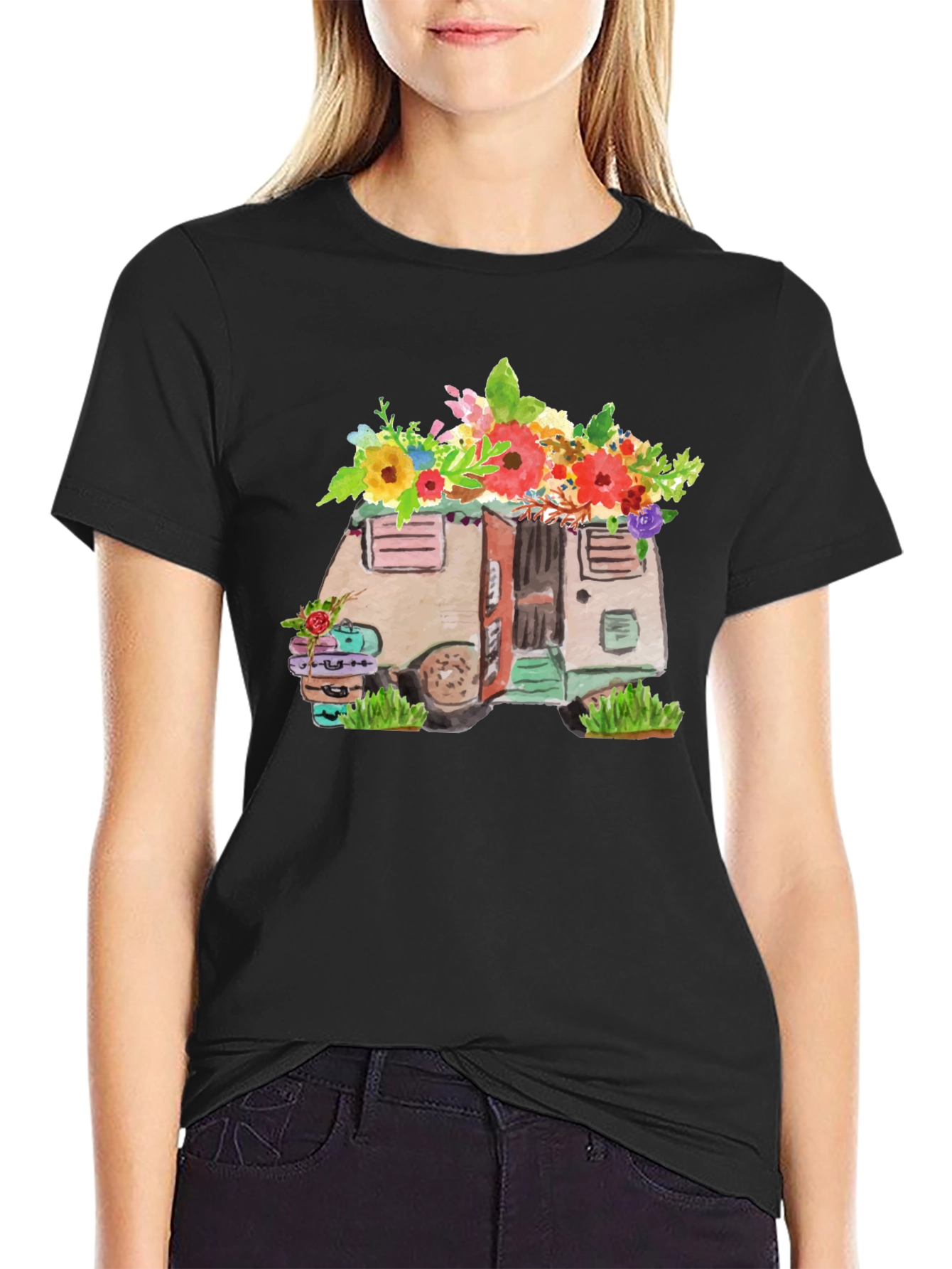 Floral Camper Graphic Tee